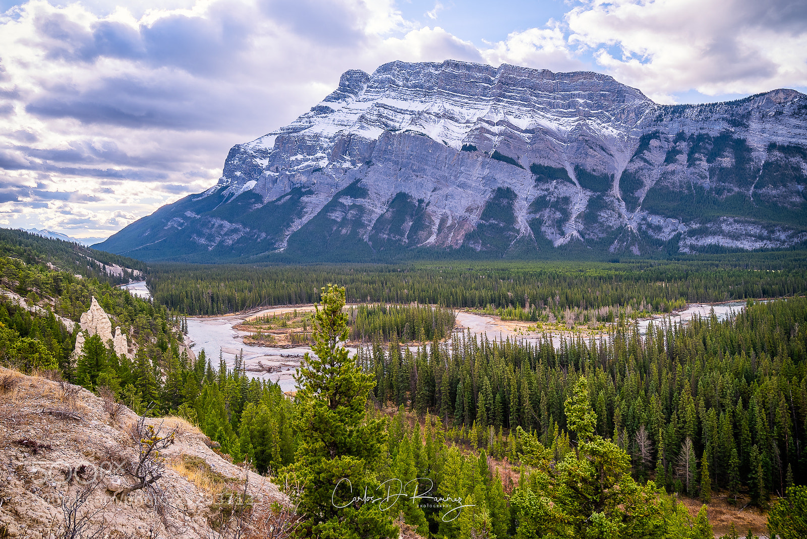 Sony a7S sample photo. Rundle mountain photography