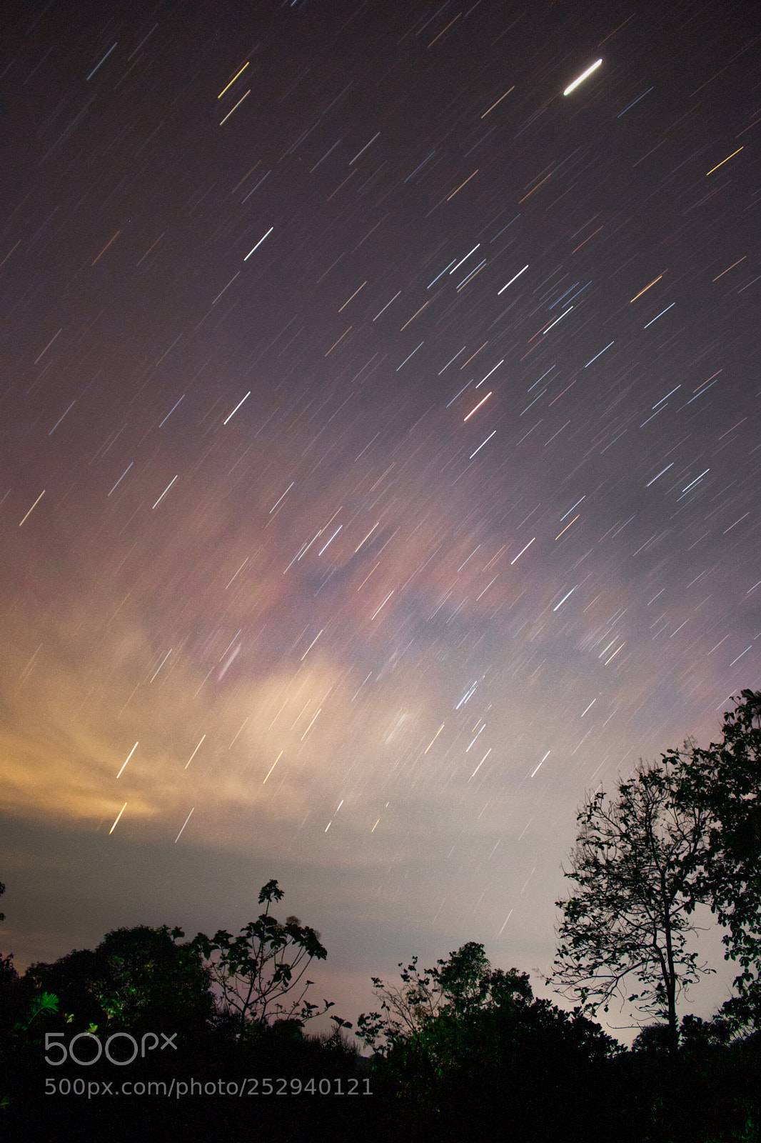 Canon EOS 750D (EOS Rebel T6i / EOS Kiss X8i) sample photo. Cloudy star trails photography