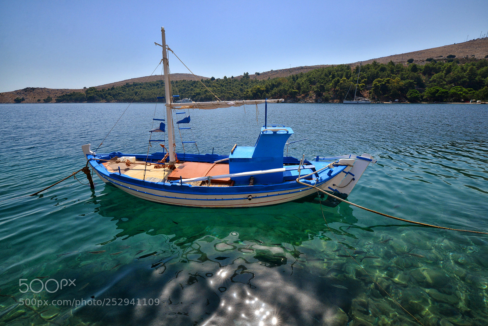 Nikon D600 sample photo. Greek fishing boat dsc photography
