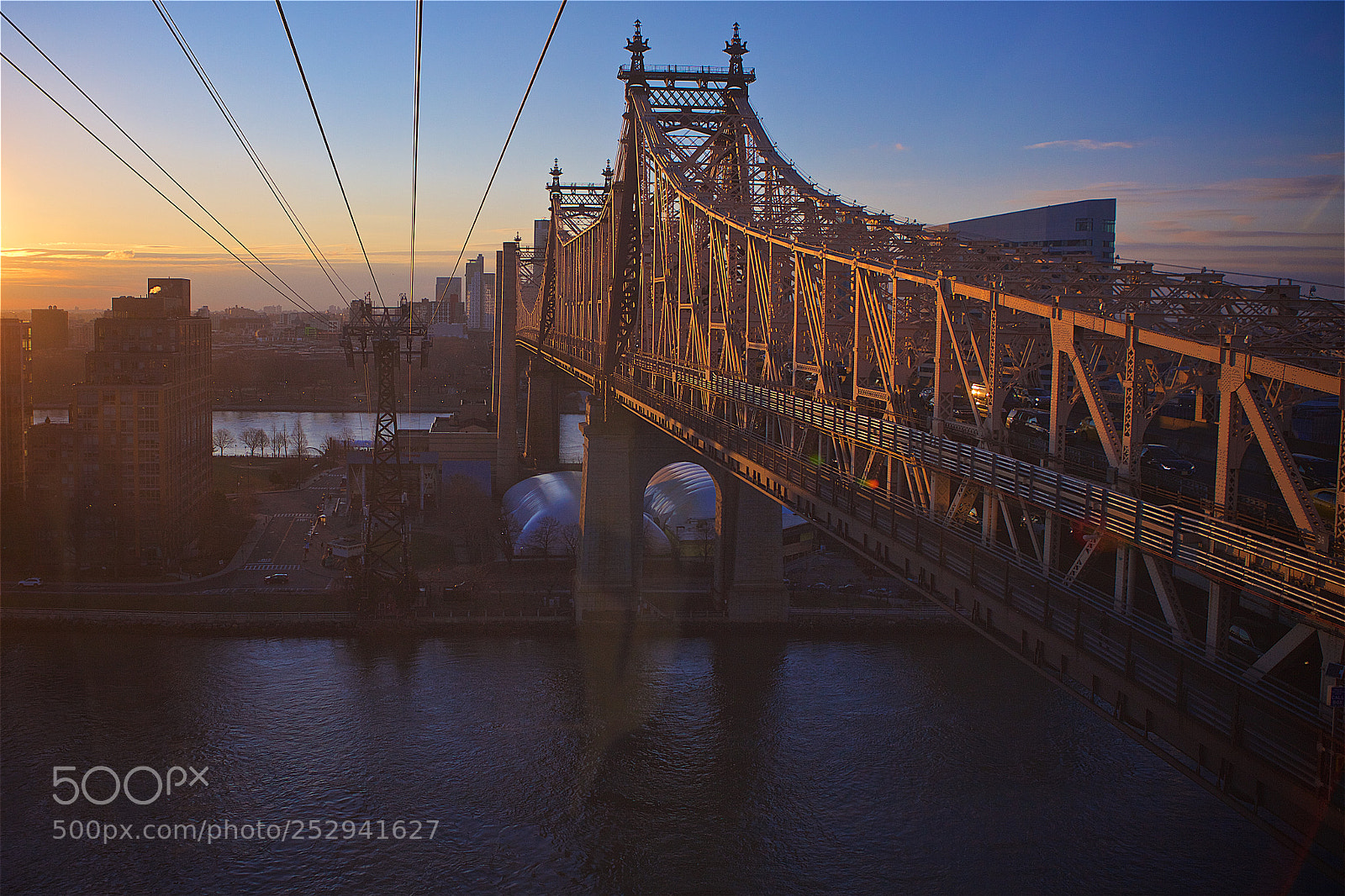 Canon EOS 5D Mark II sample photo. Queensboro bridge sunrise photography