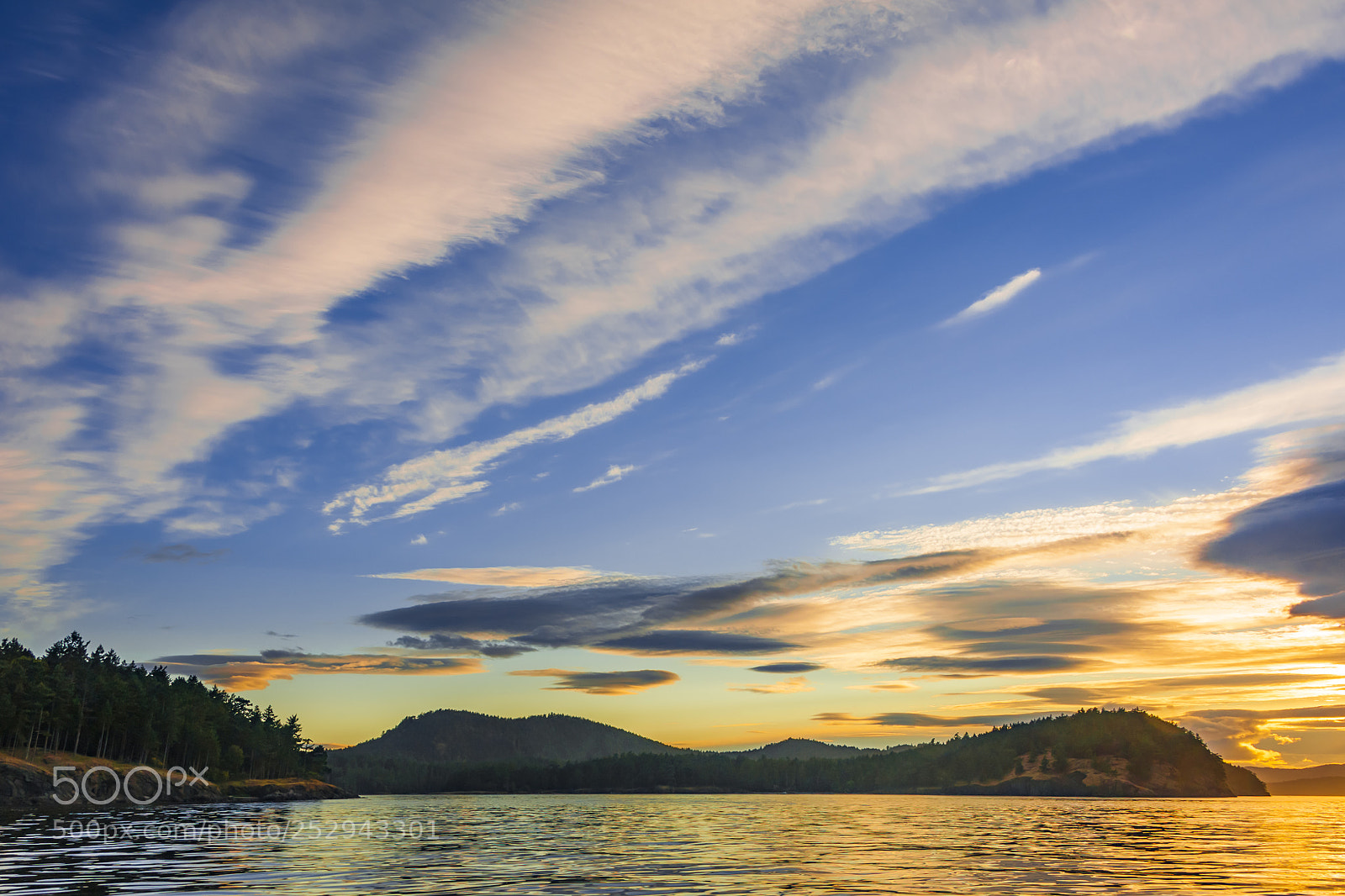 Nikon D700 sample photo. Sunset, san juan islands photography