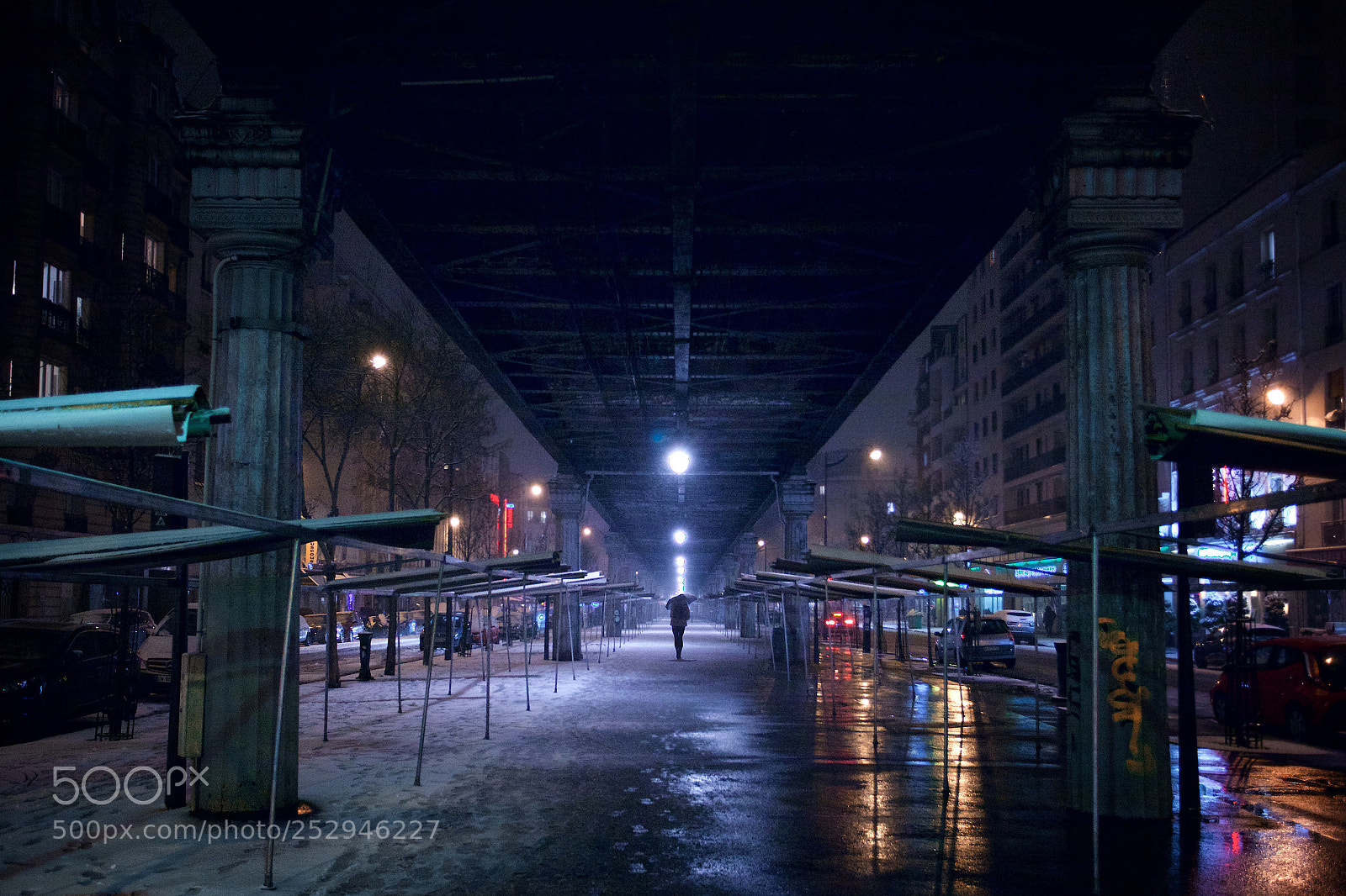 Canon EOS 5D Mark II sample photo. Snowy night photography