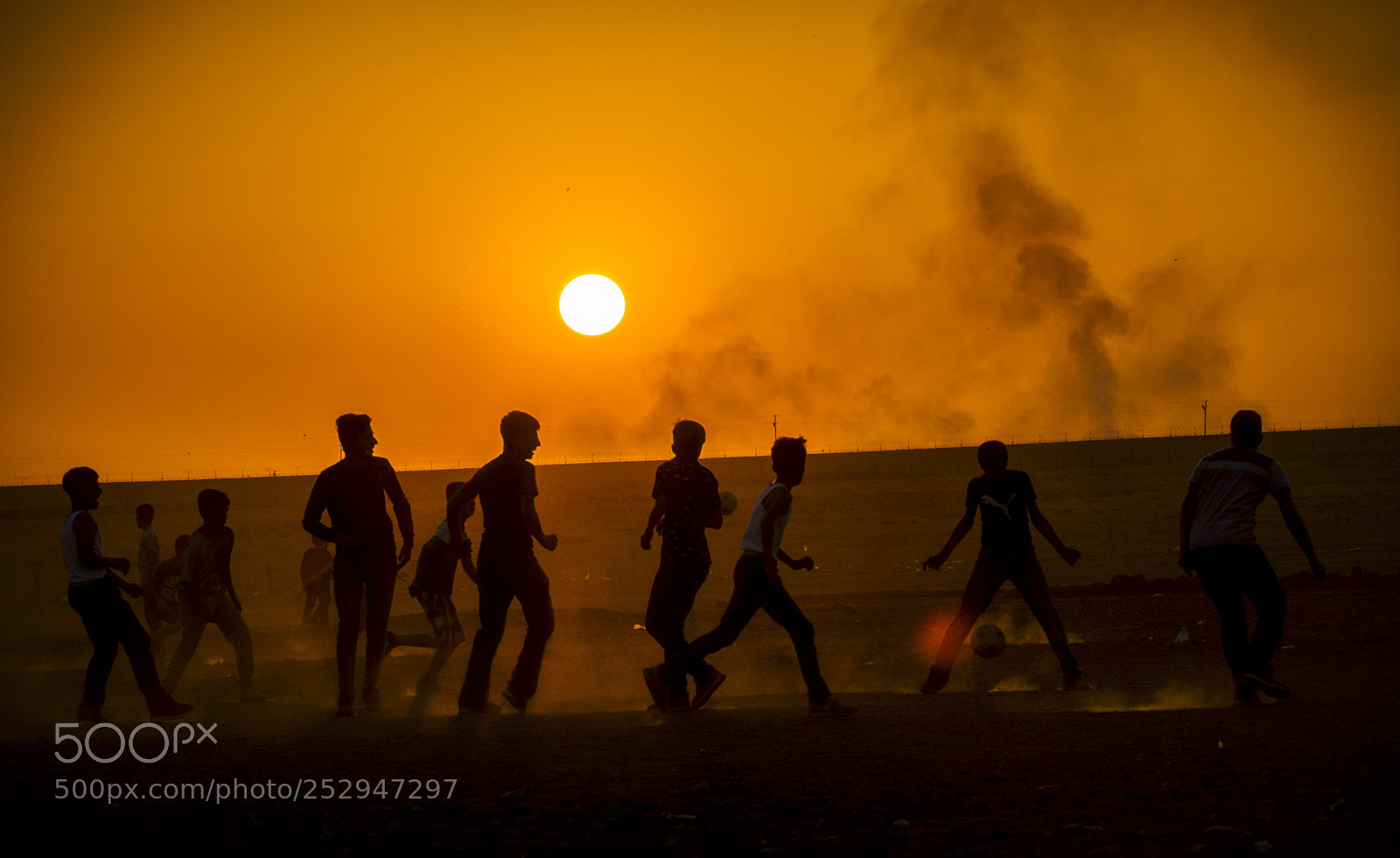 Nikon D7100 sample photo. Sunset and football 2 photography