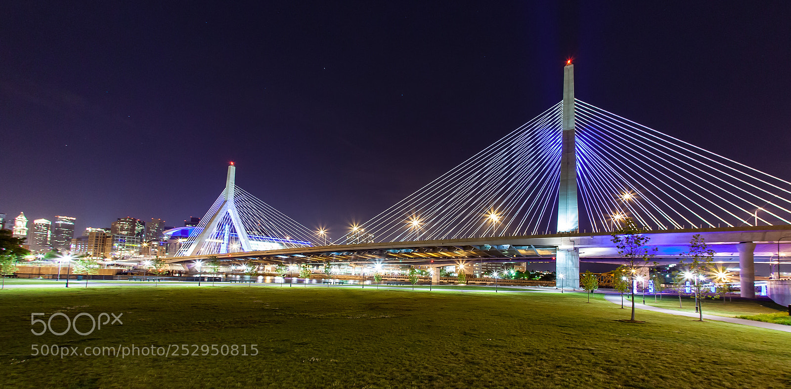 Canon EOS 5D Mark II sample photo. Zakim bunker hill bridge photography