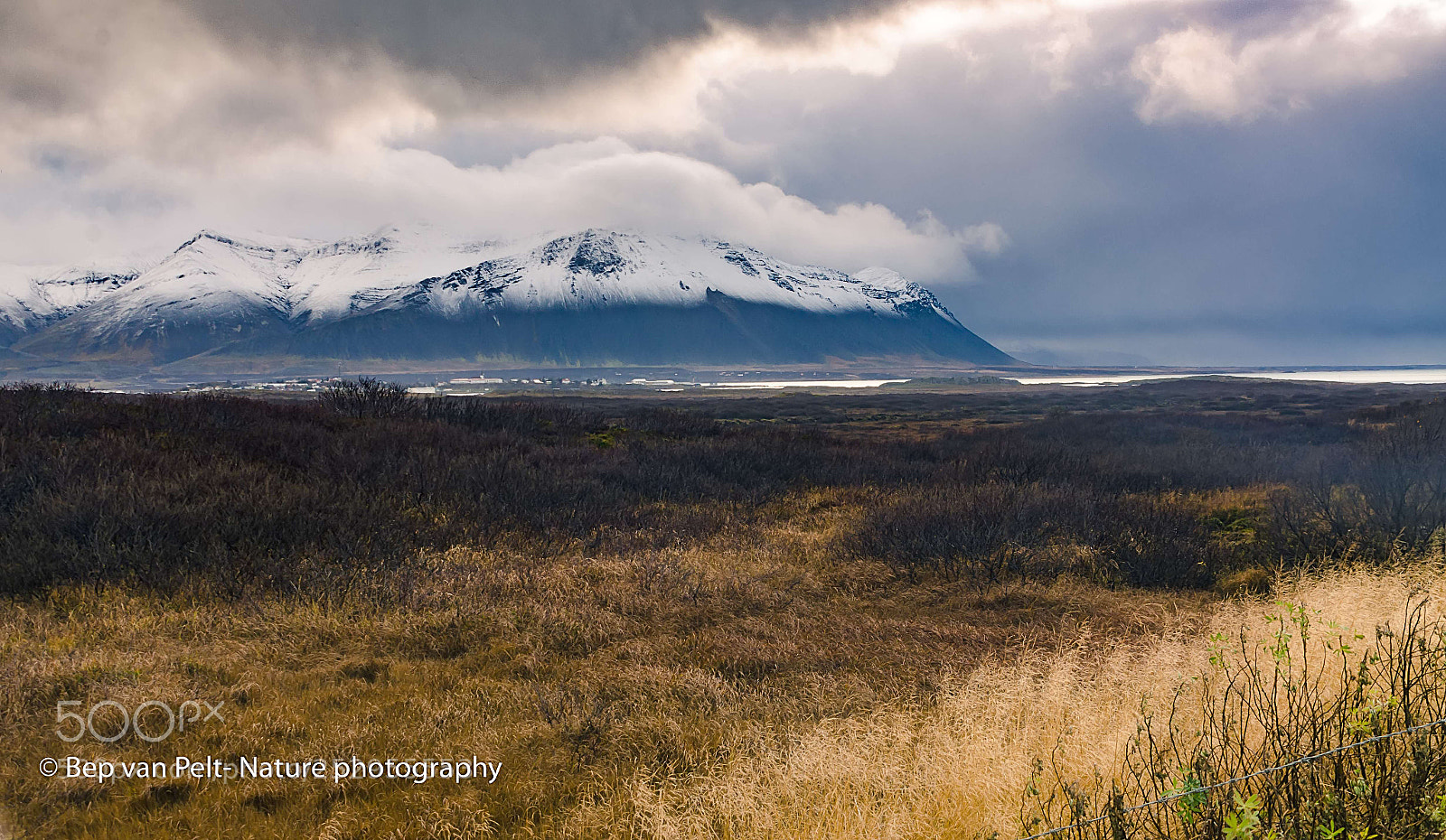 Nikon D7000 sample photo. Borgarnes and snow capped photography