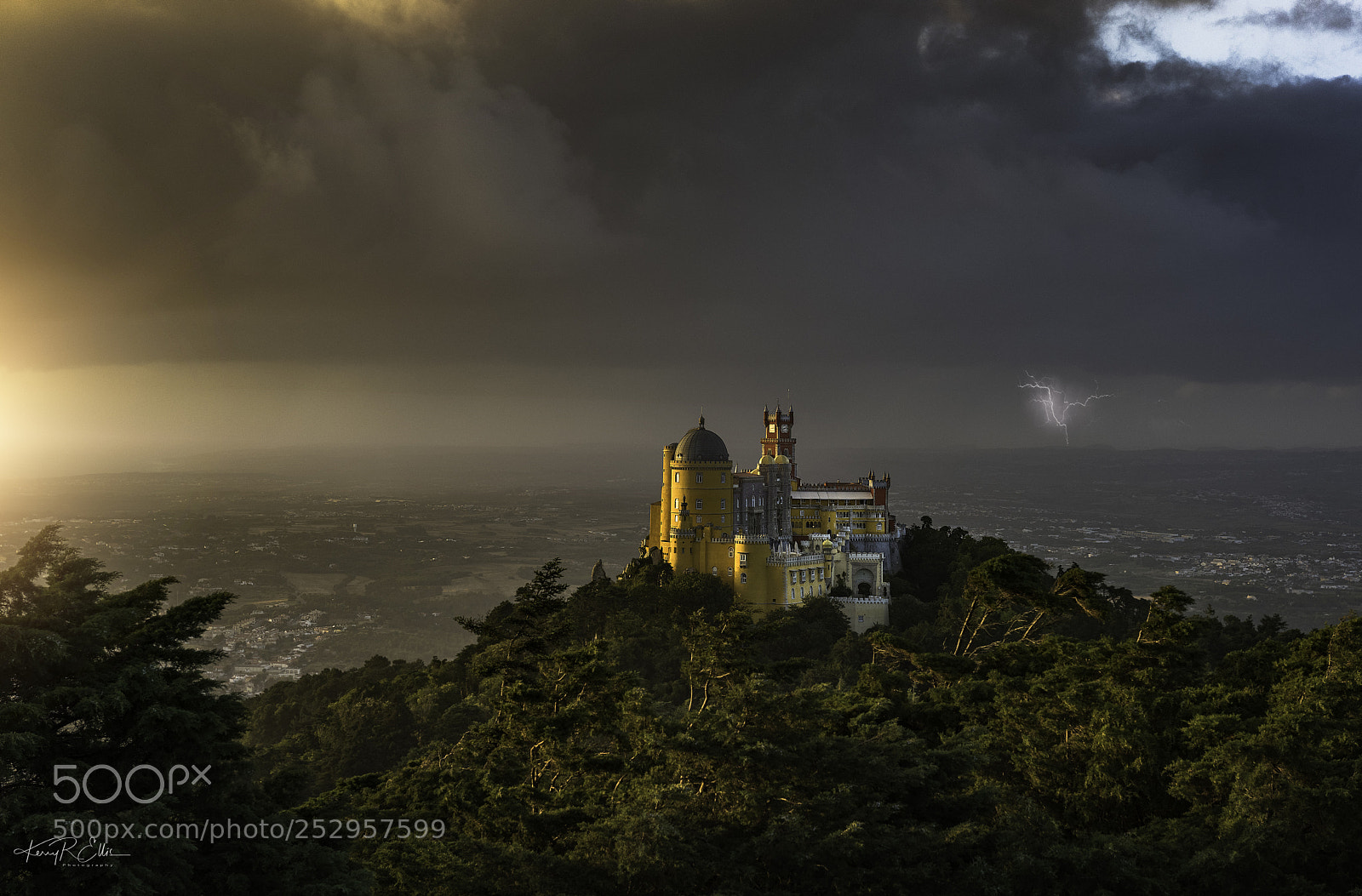 Nikon D810 sample photo. Pena palace storm photography