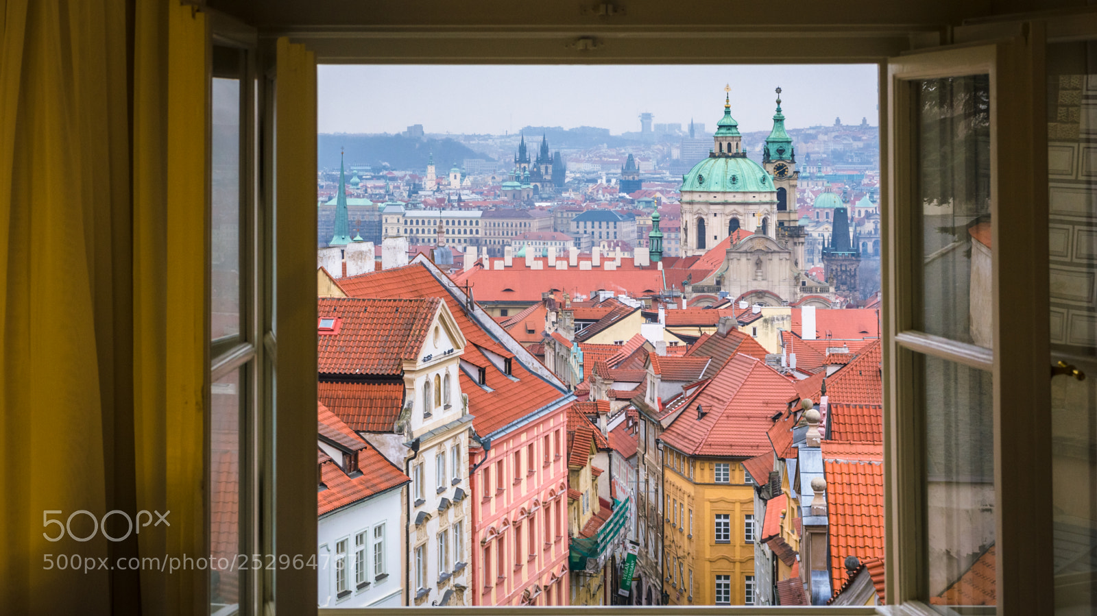 Sony SLT-A55 (SLT-A55V) sample photo. Prague from a window photography