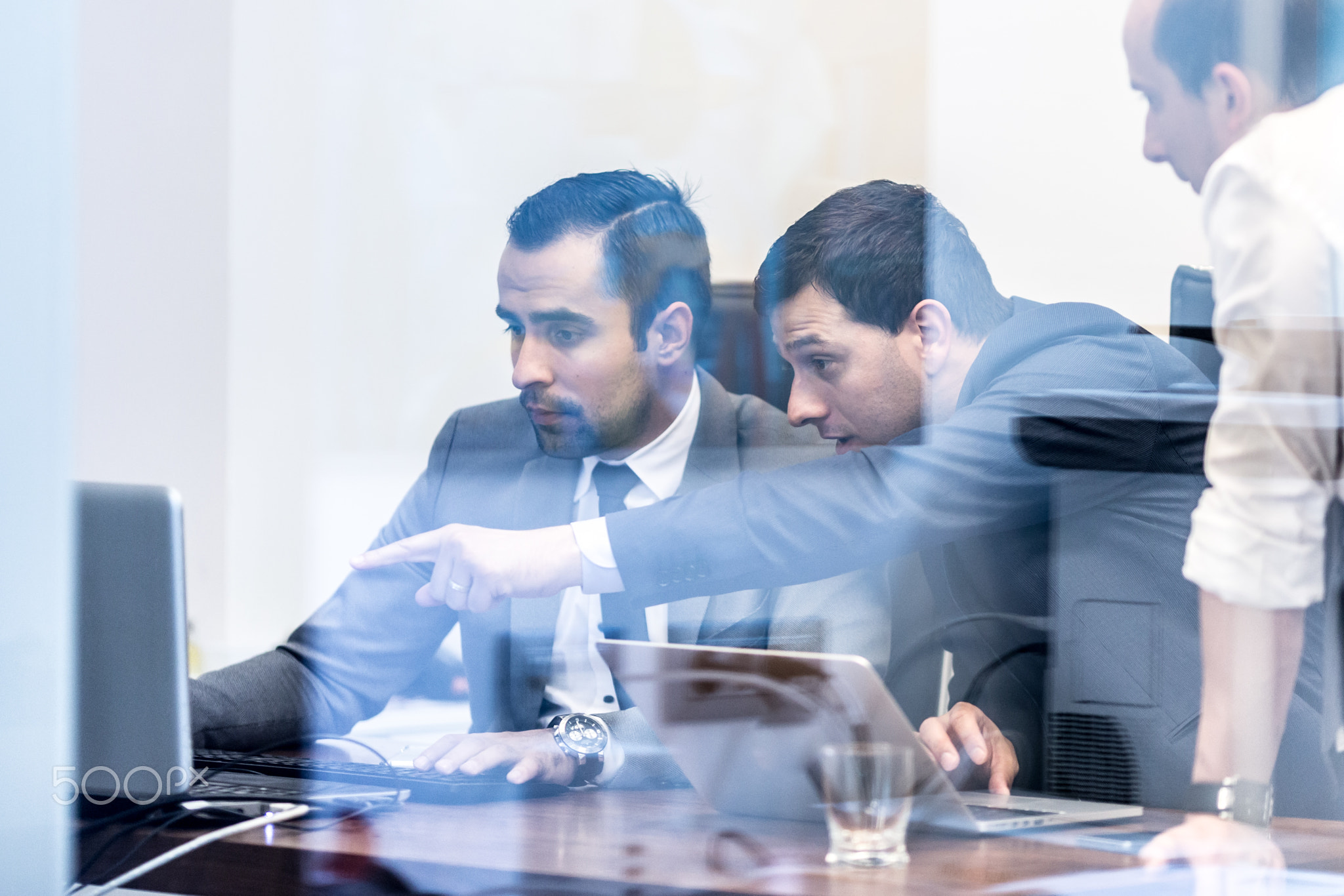 Corporate business team working in modern office.