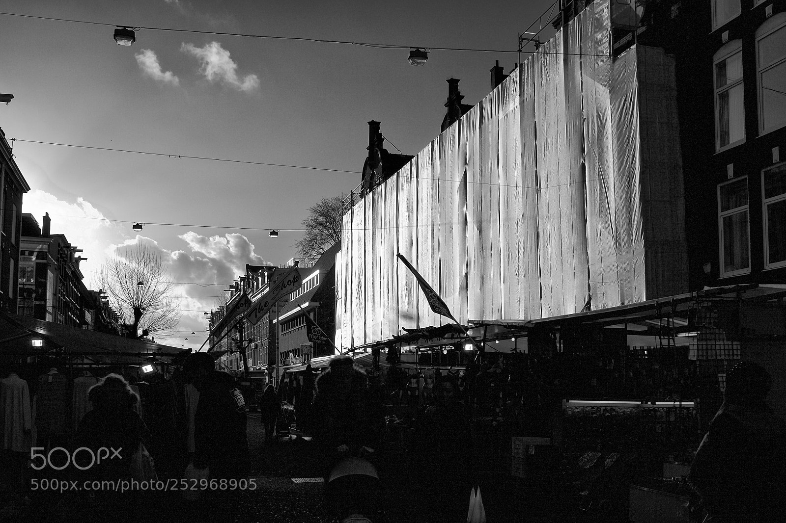 Canon EOS 5D Mark II sample photo. Amsterdam wrapped building photography
