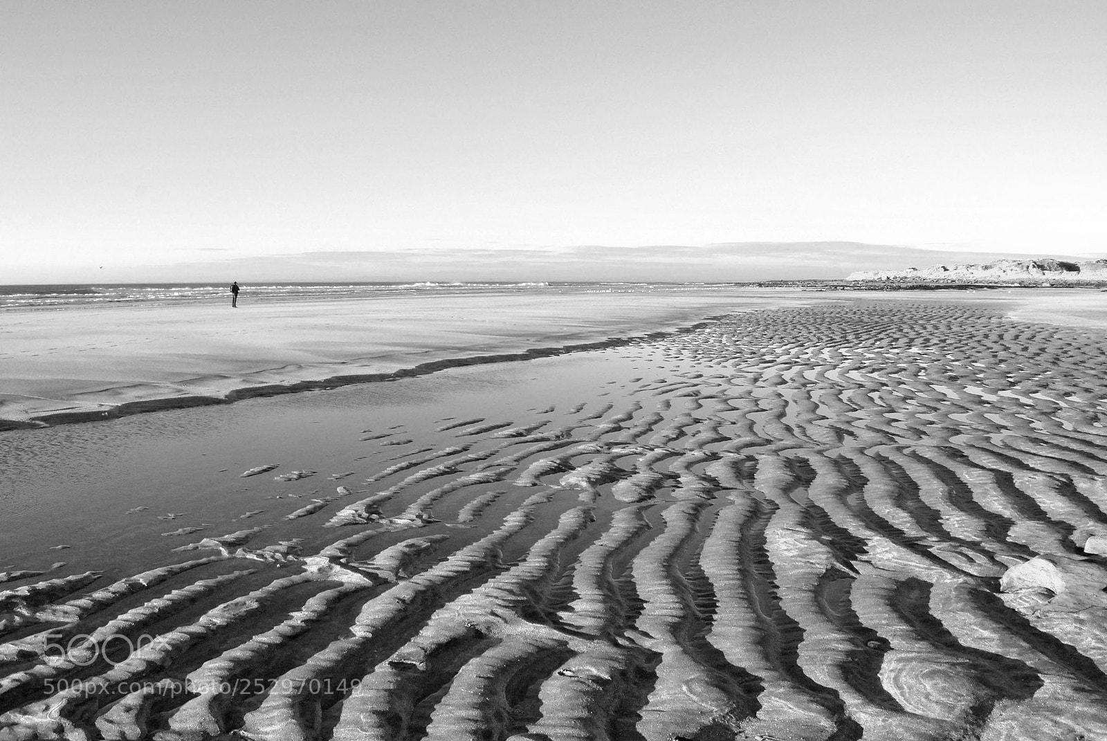 Nikon D3000 sample photo. Bw version fanore beach photography