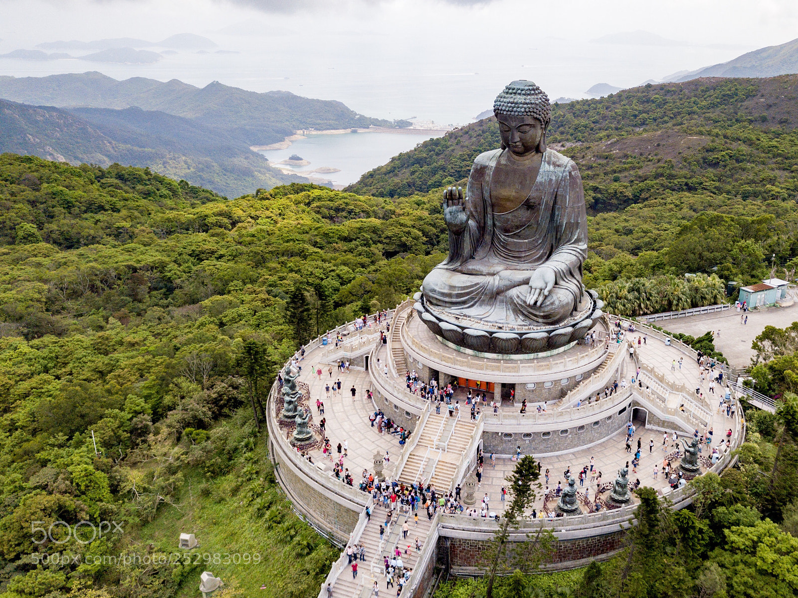 DJI FC220 sample photo. Tian tan budda photography