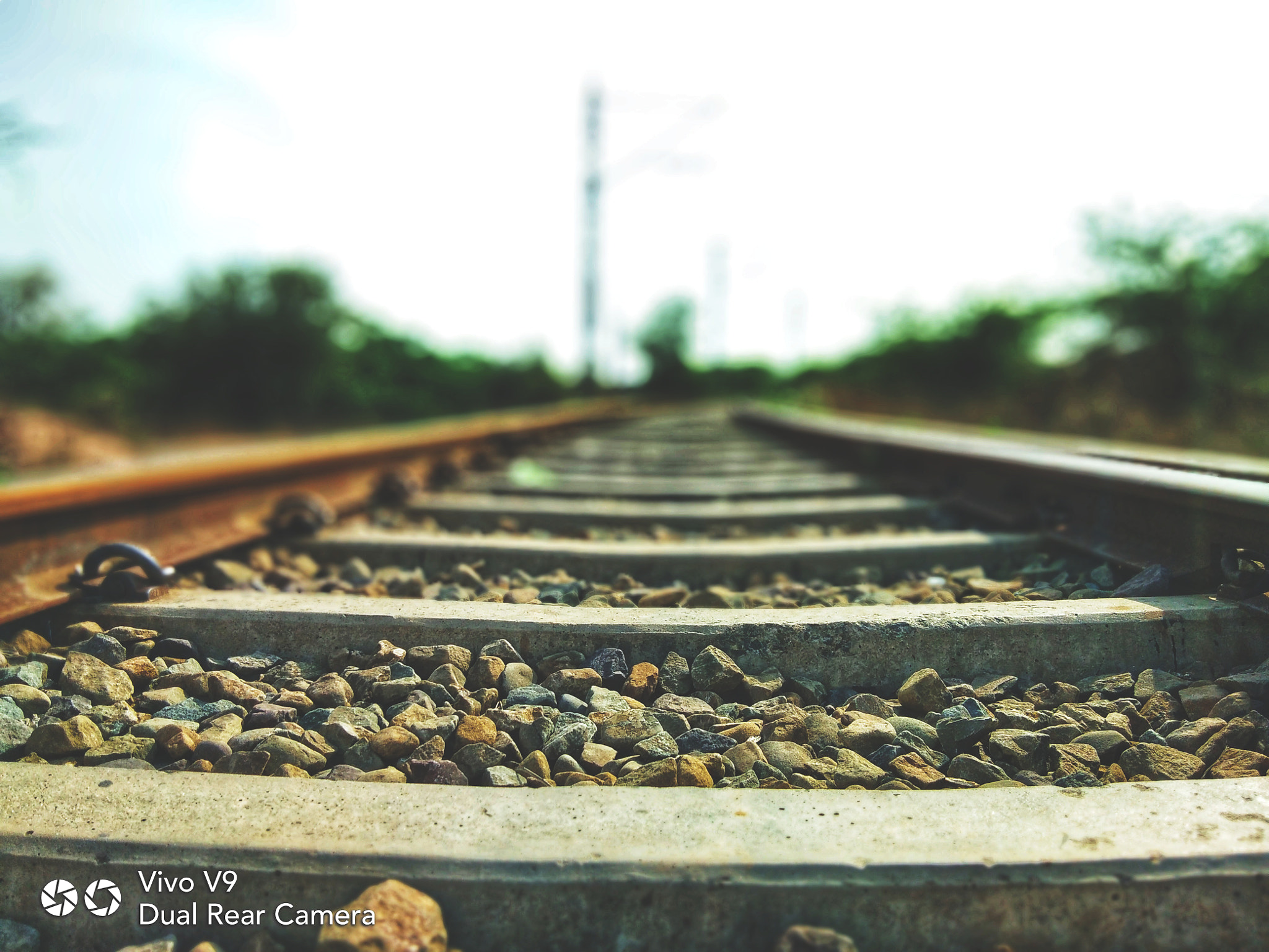 vivo V9 6GB sample photo. Rail track photography