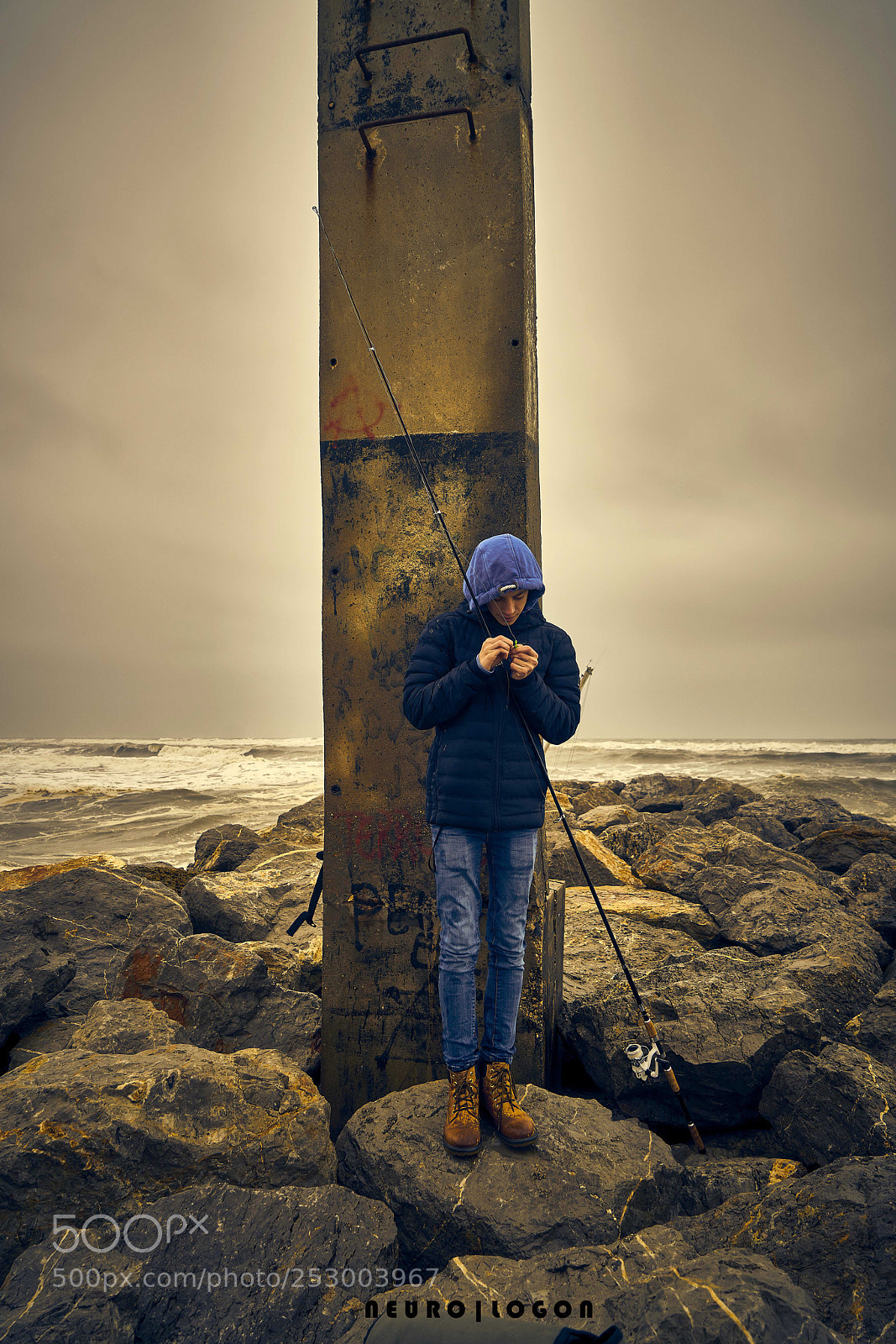 Sony a7R II sample photo. Fishing boy photography