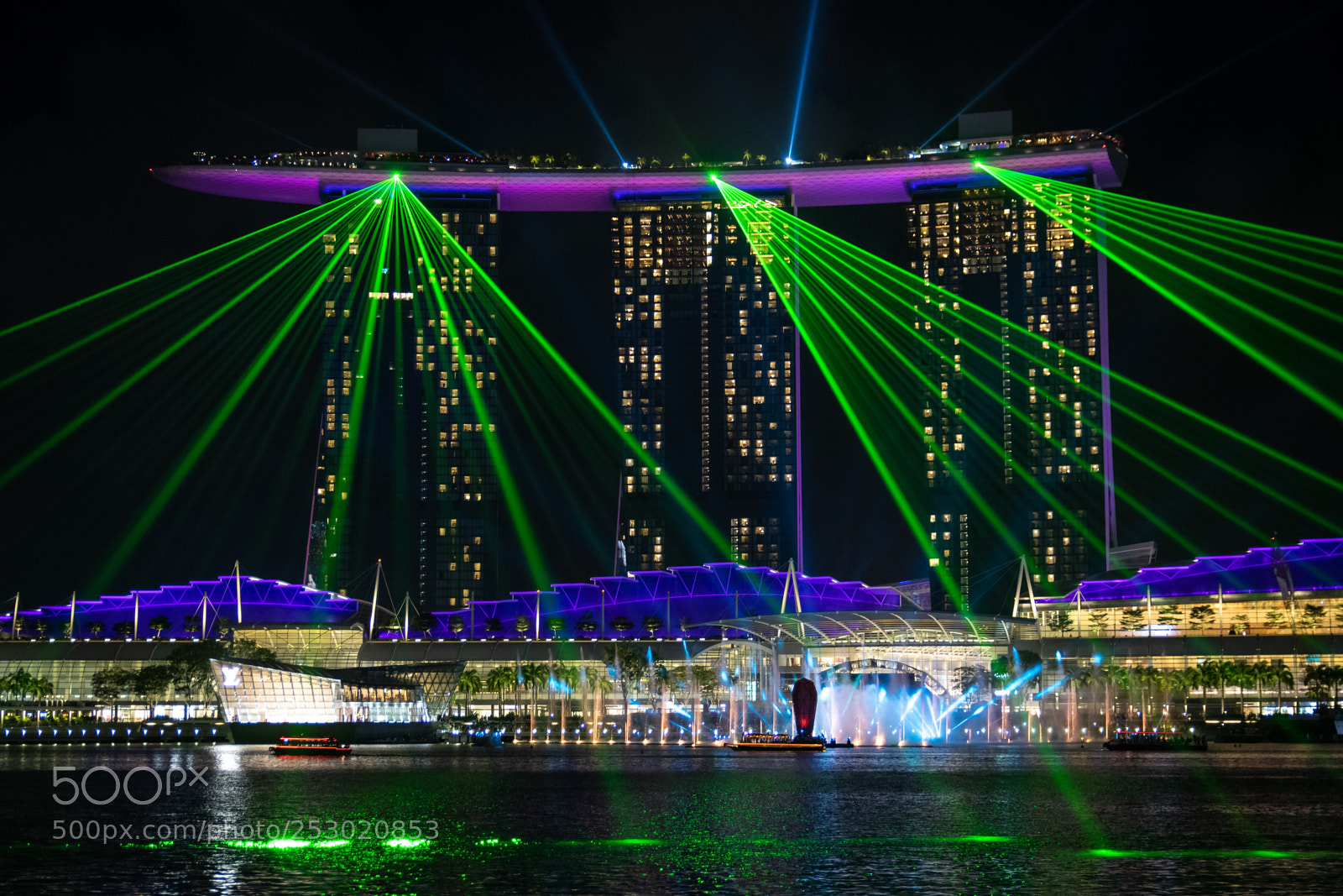 Nikon D5300 sample photo. Singapore light show photography