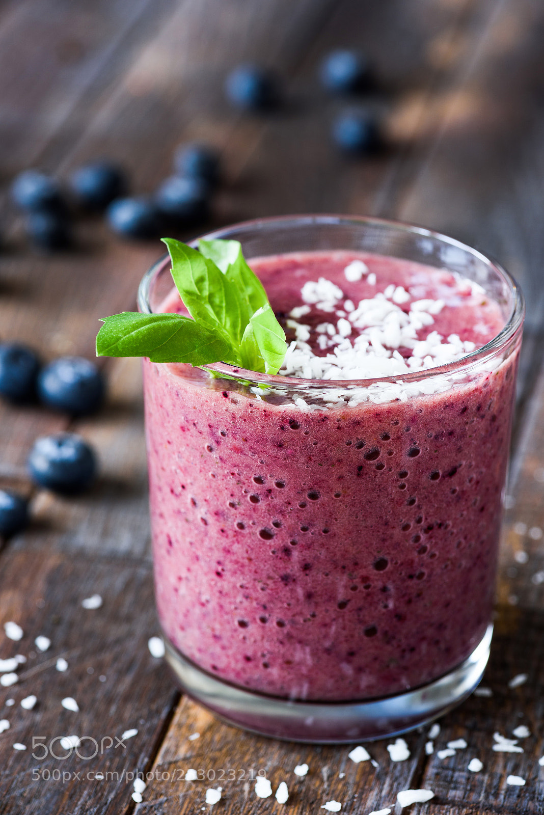 Nikon D810 sample photo. Blueberry smoothie in glass photography