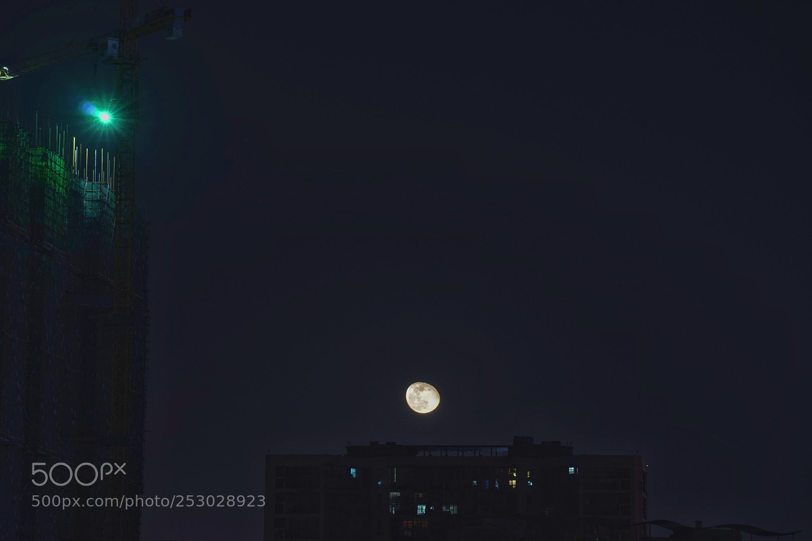 Sony a7 sample photo. Moonrise photography