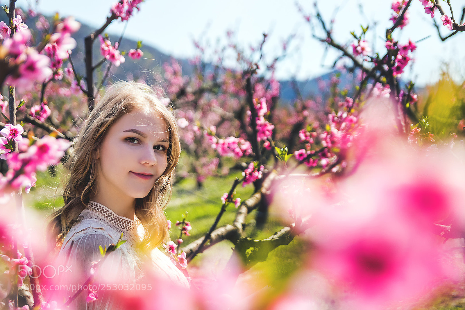 Canon EOS 80D sample photo. Dasha and blossoming peach photography