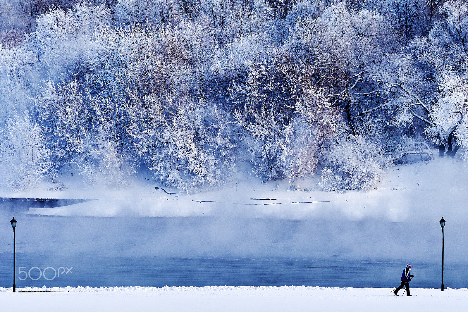 Olympus OM-D E-M1 sample photo. Blue cold river photography