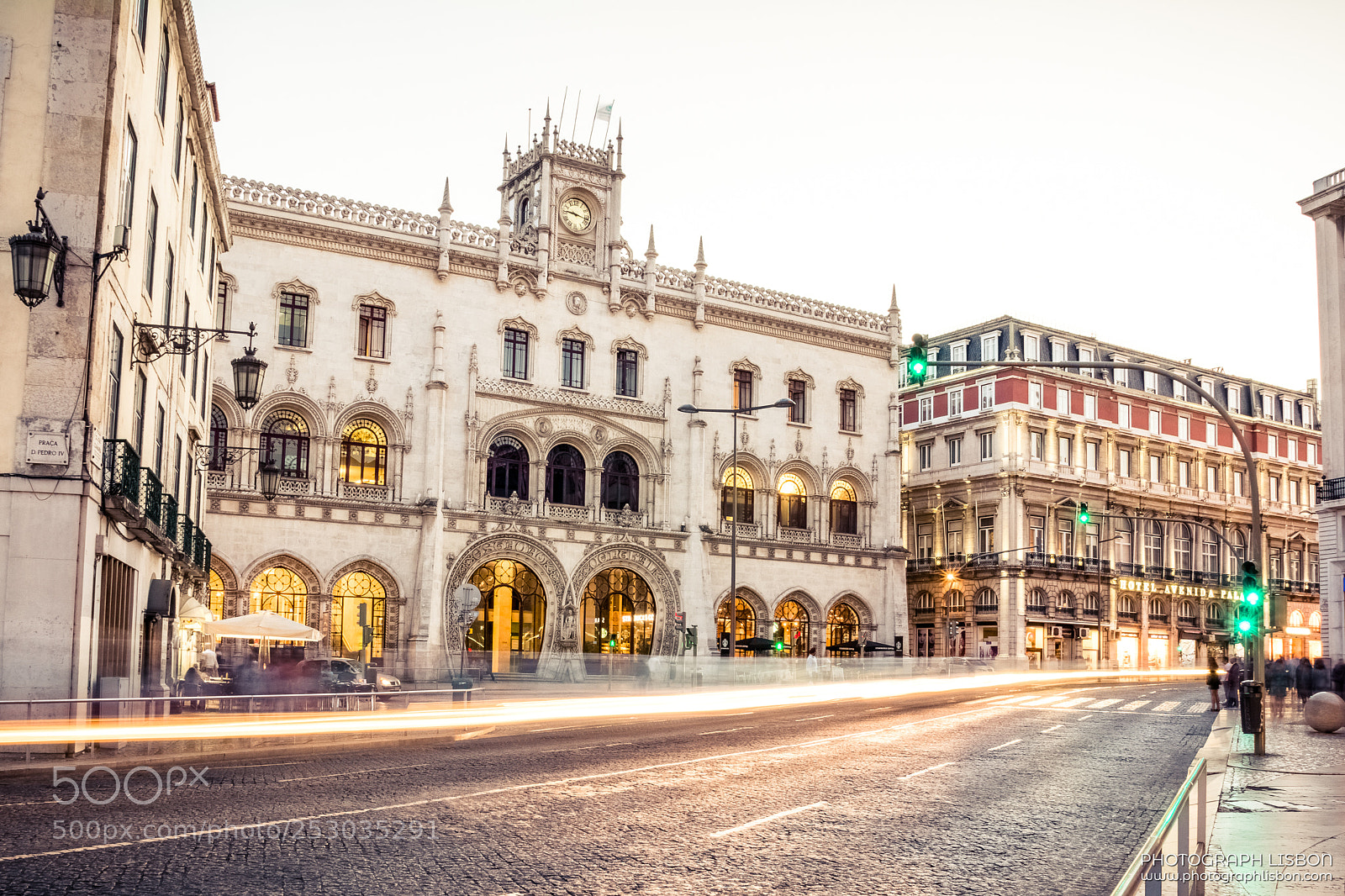 Nikon D7100 sample photo. Rossio at nightfall photography