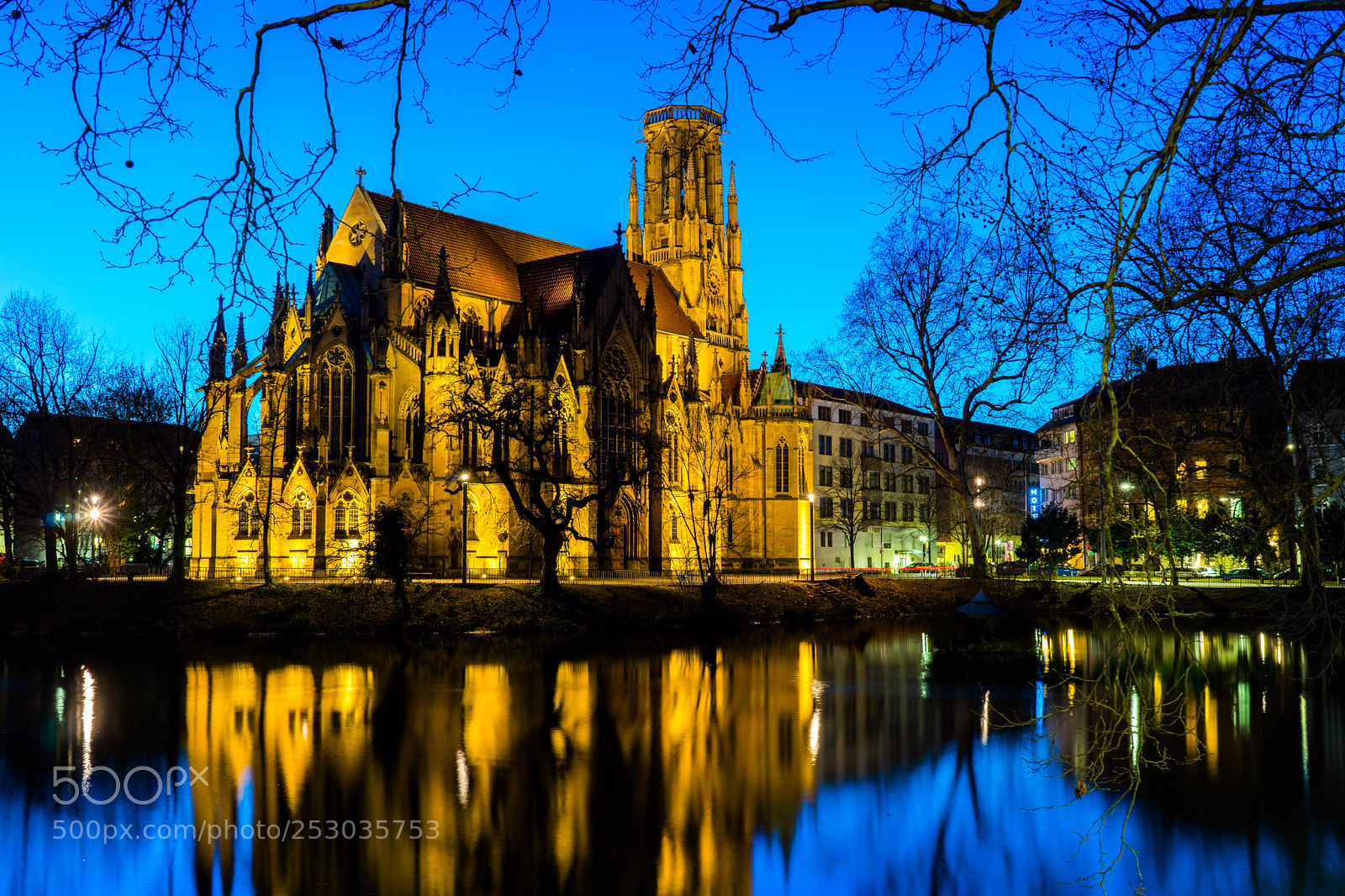 Sony a7 sample photo. Johanneskirche feuersee photography