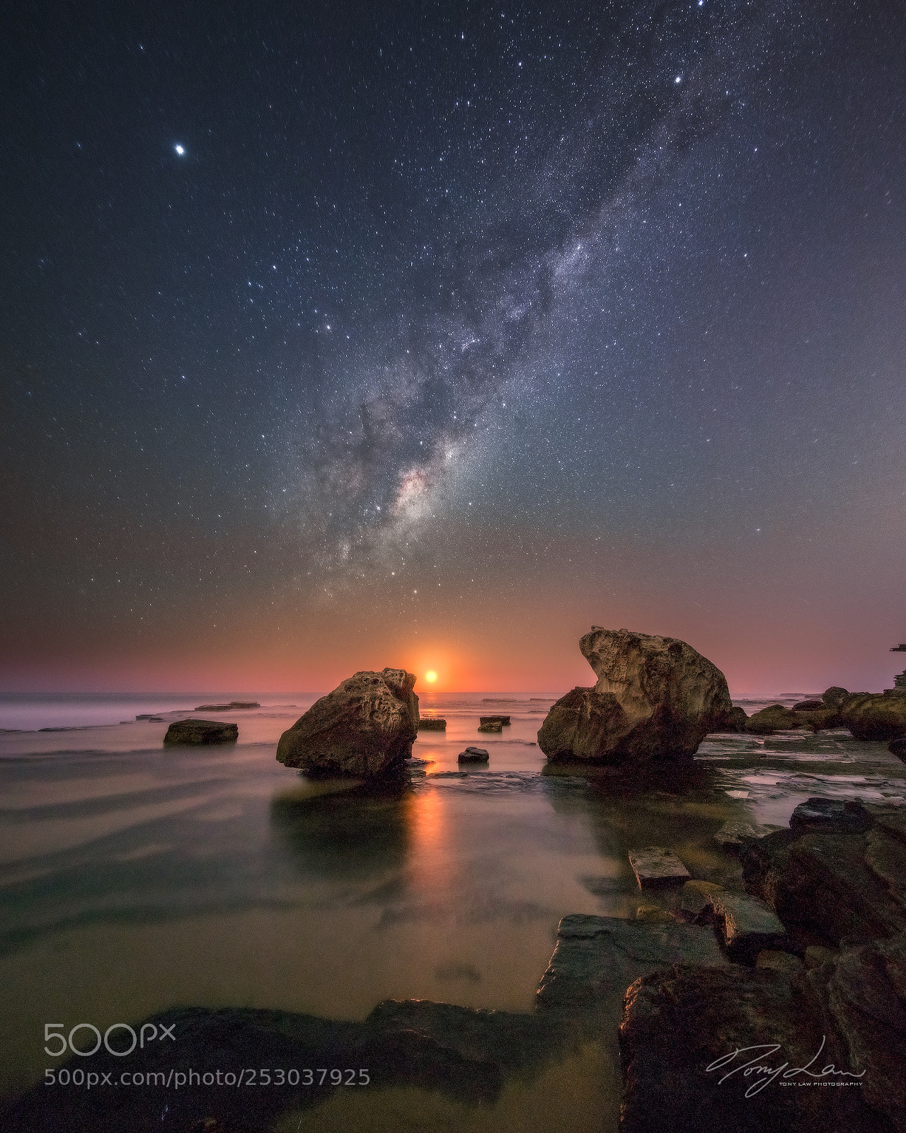 Canon EOS 5DS R sample photo. Moonrise at turitetta beach photography