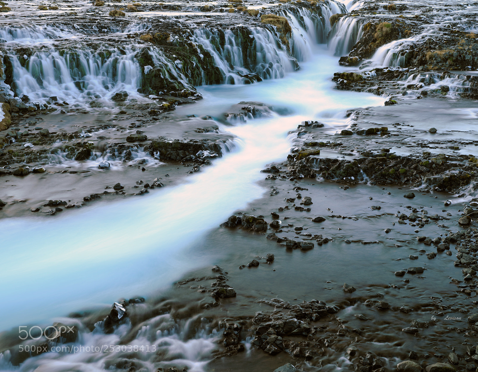 Fujifilm GFX 50S sample photo. Blue waterfall photography