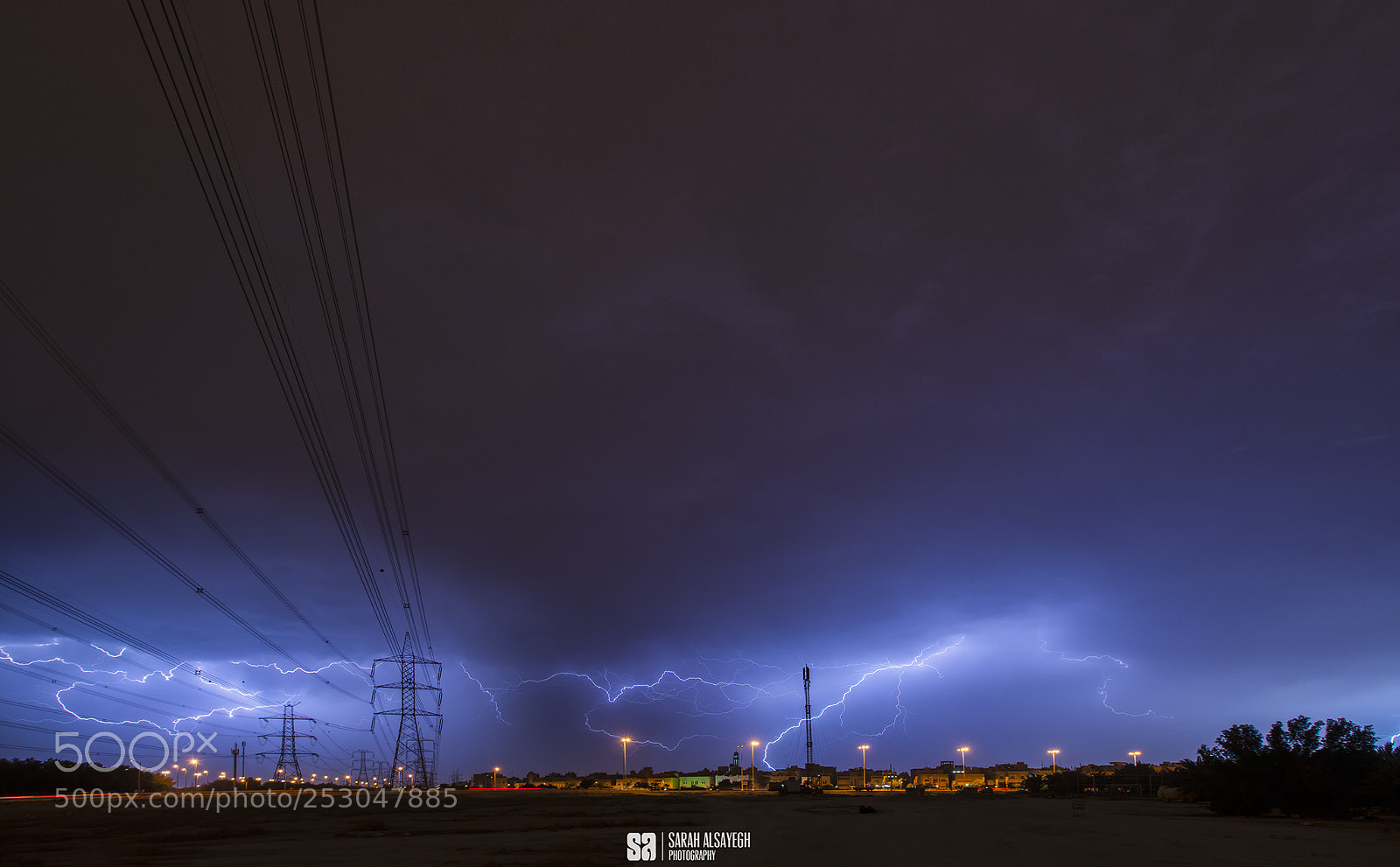 Sony a7R III sample photo. Lightning in south kuwait photography