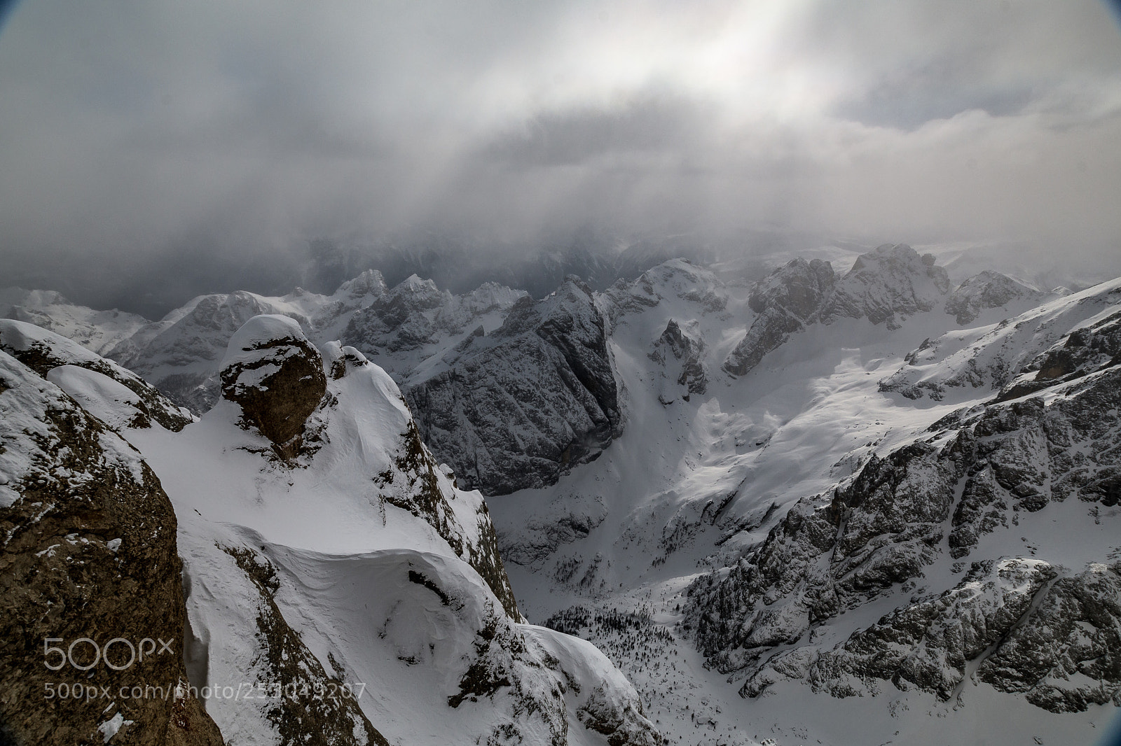 Nikon D500 sample photo. Dramatic mountains from marmolada photography