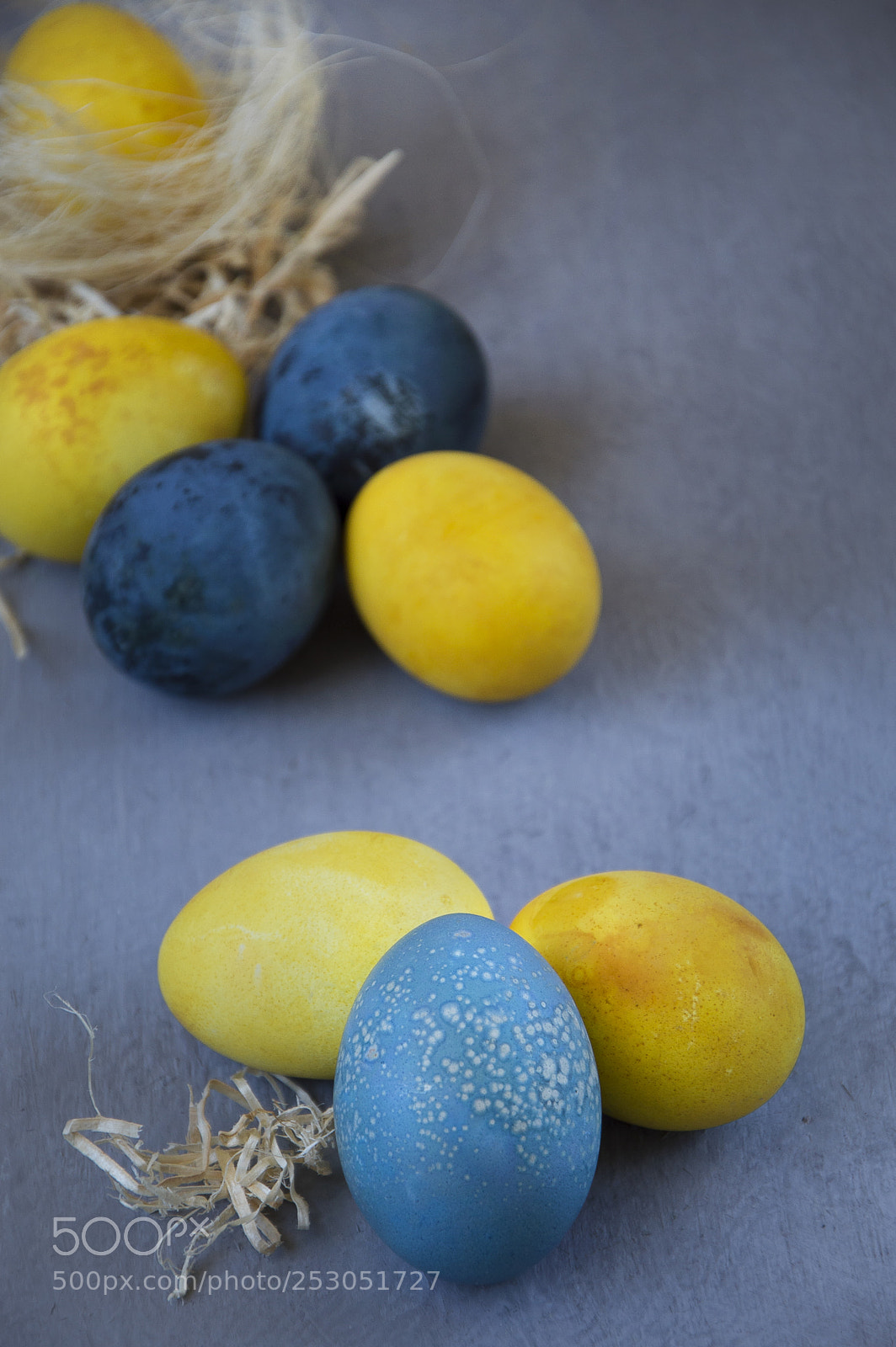 Nikon D3200 sample photo. Blue easter eggs photography