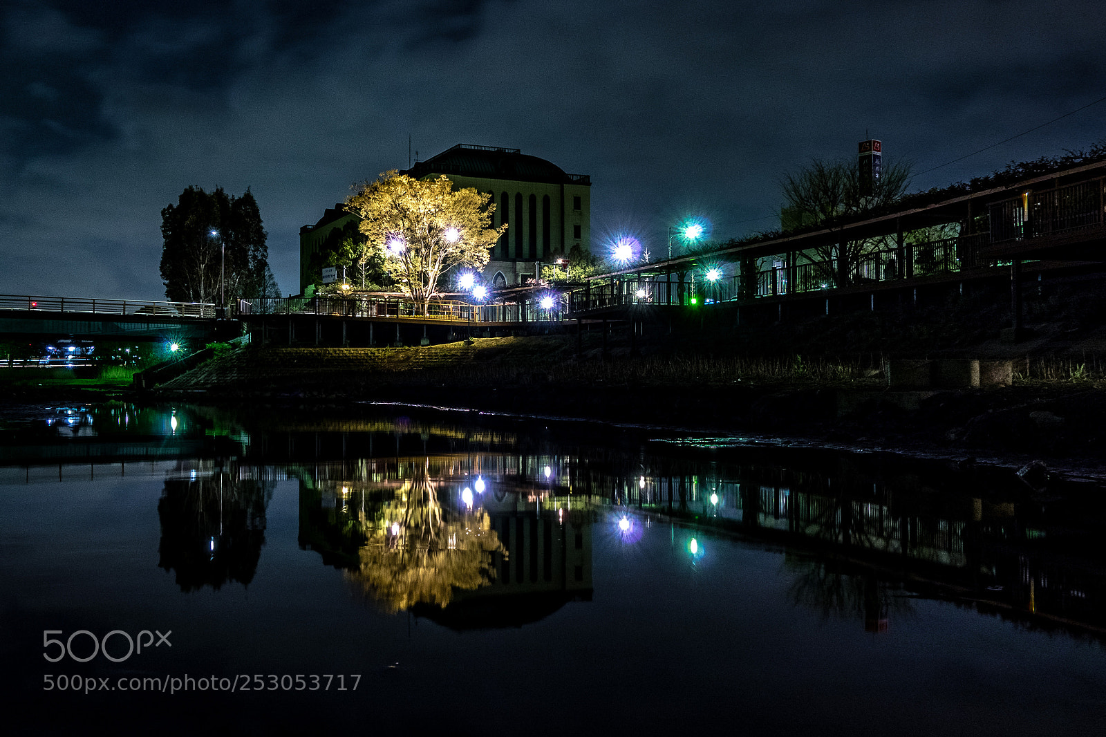 Sony Cyber-shot DSC-RX100 sample photo. Reflection of night riverbed photography