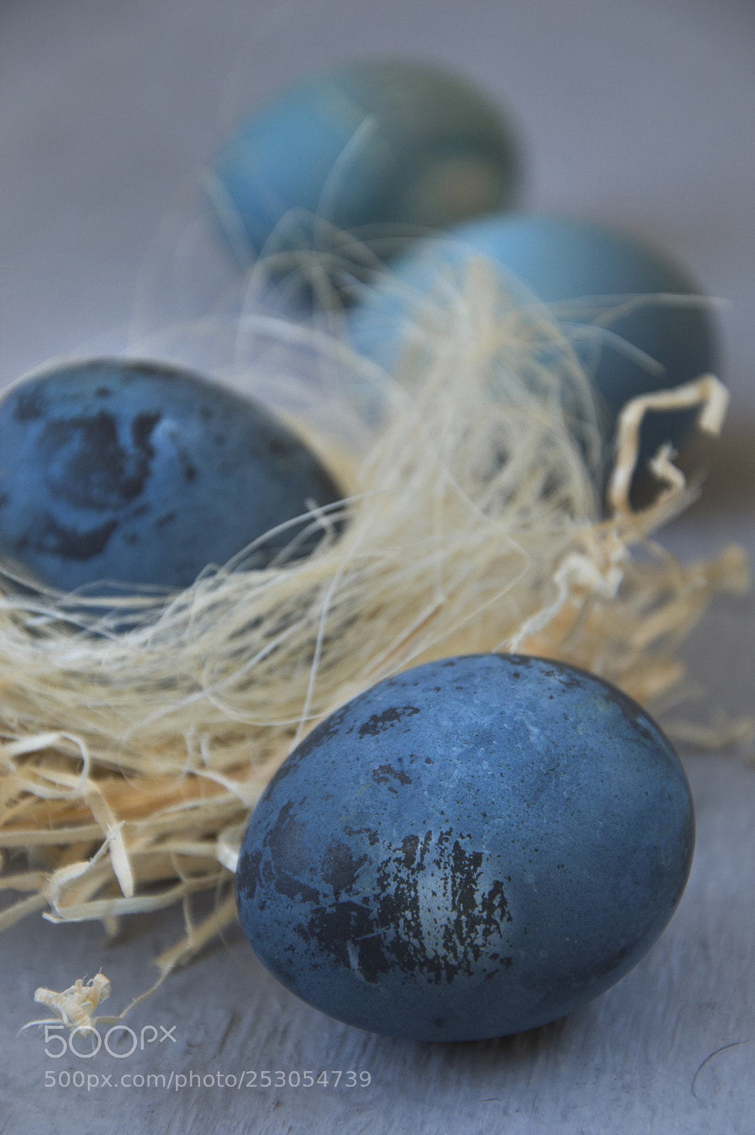 Nikon D3200 sample photo. Blue easter eggs photography
