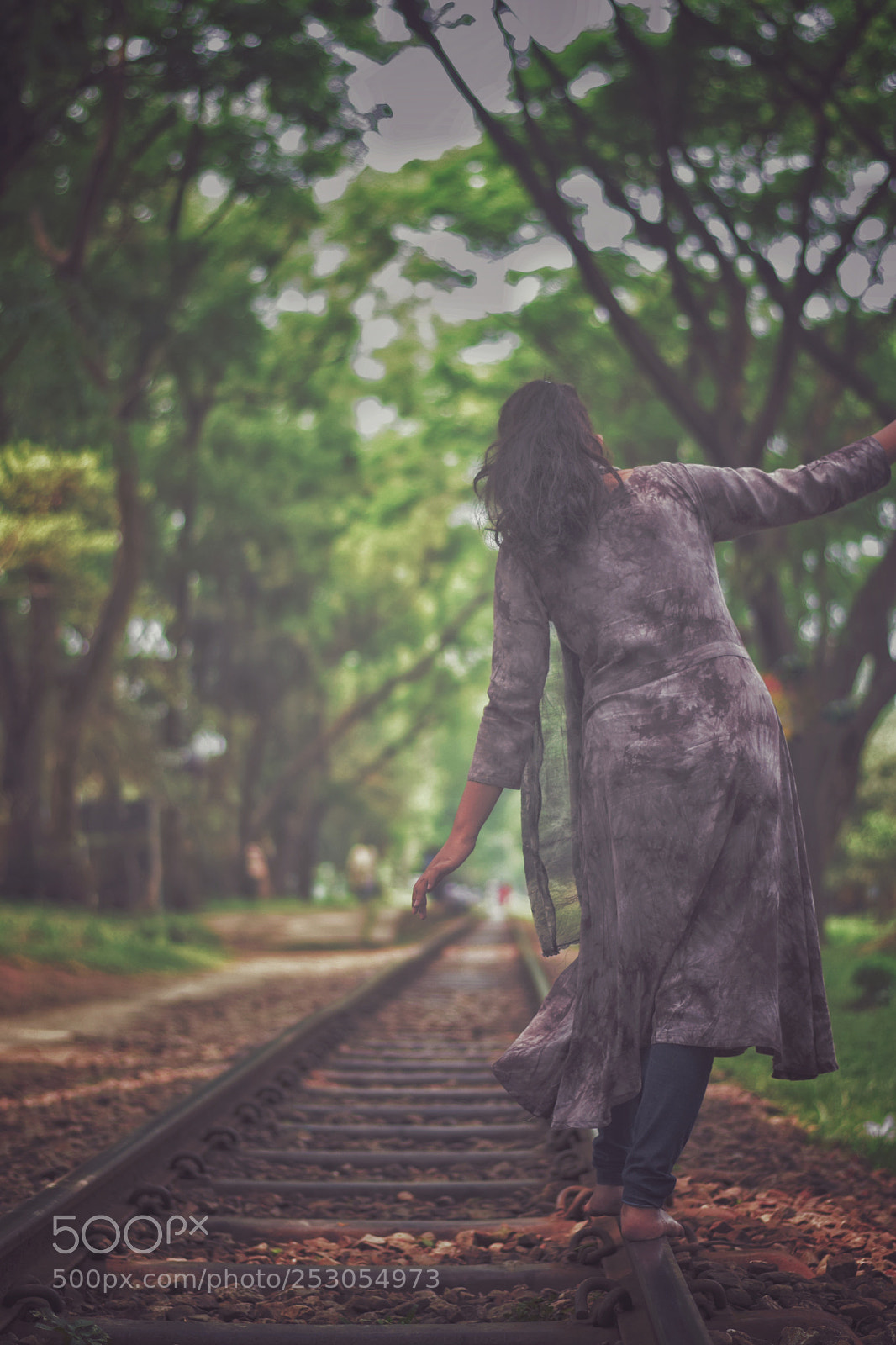 Nikon D5300 sample photo. Alone girl on forest photography