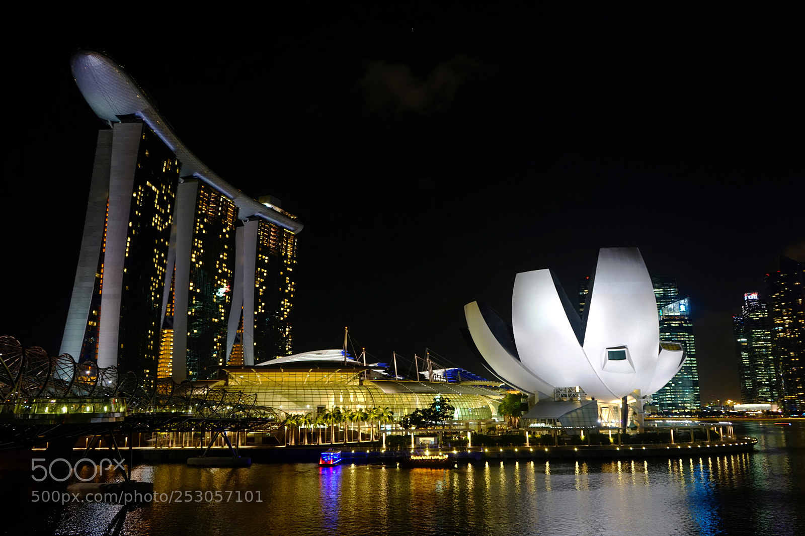 Sony a7 sample photo. Marina bay nightscape, singapore photography