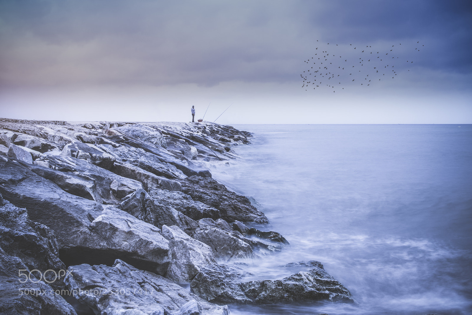 Canon EOS 77D (EOS 9000D / EOS 770D) sample photo. Lonely fisherman photography