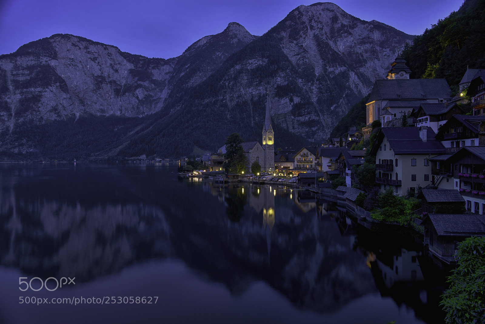 Nikon D800 sample photo. Hallstatt night photography