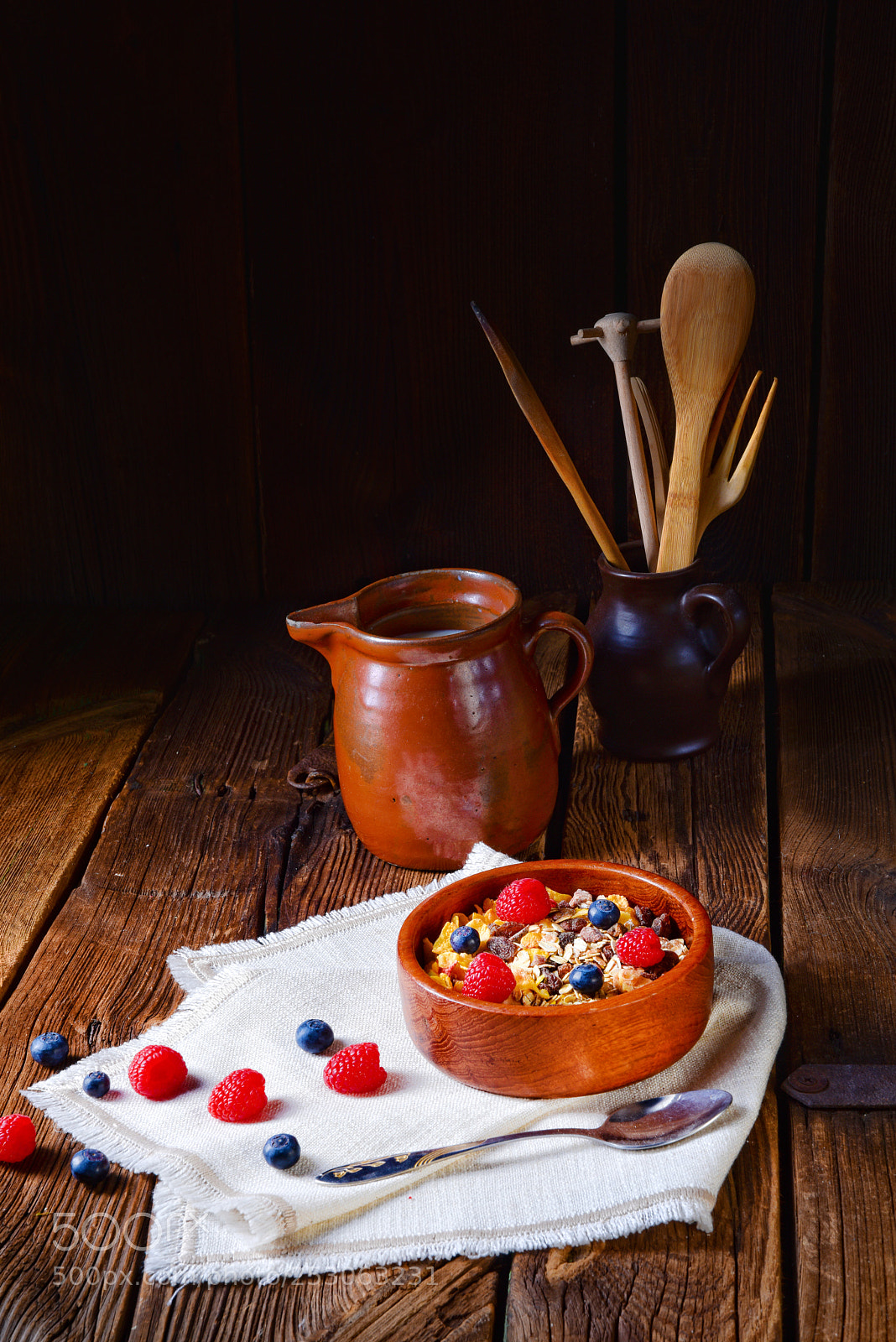 Nikon D810 sample photo. Rustic muesli breakfast with photography