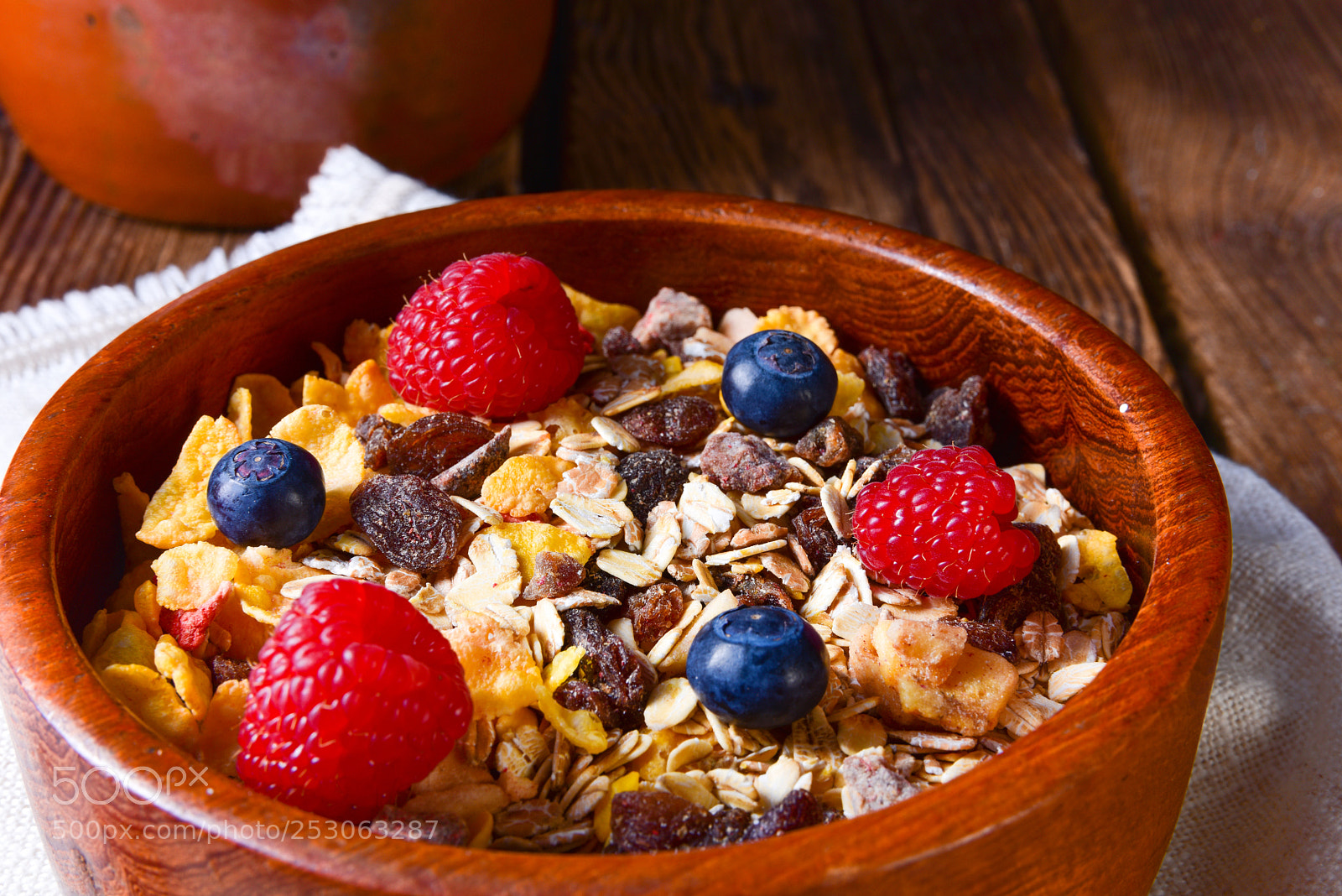 Nikon D810 sample photo. Rustic muesli breakfast with photography