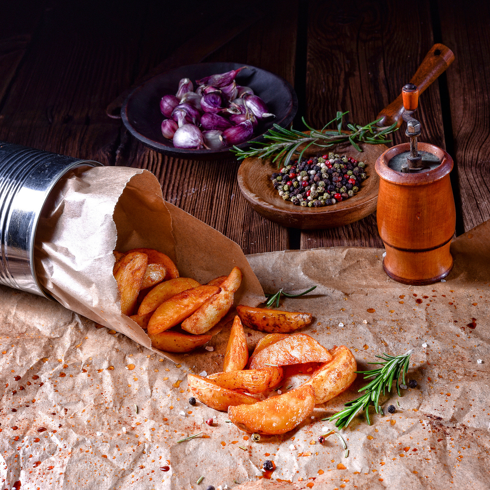Nikon D810 sample photo. Rosemary potato wedges from photography