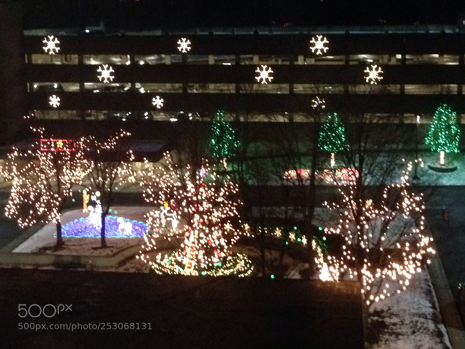 Apple iPhone 5 sample photo. Hospital christmas lights photography