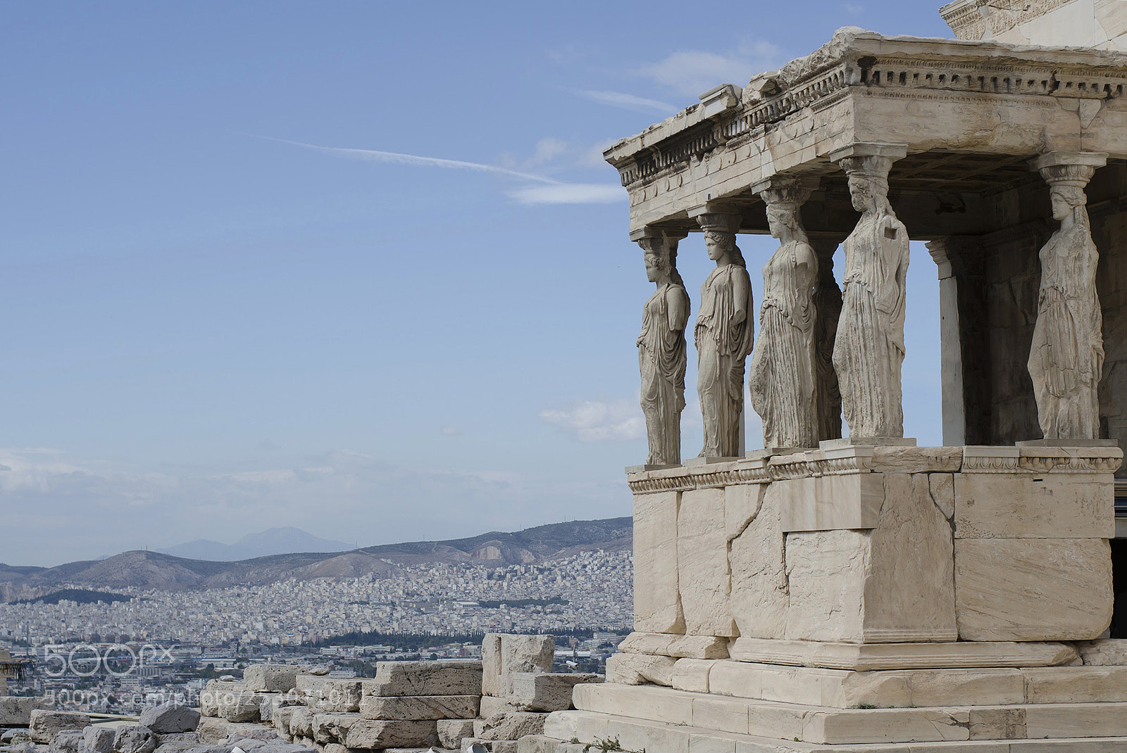 Nikon D7000 sample photo. Caryatid porch athens photography