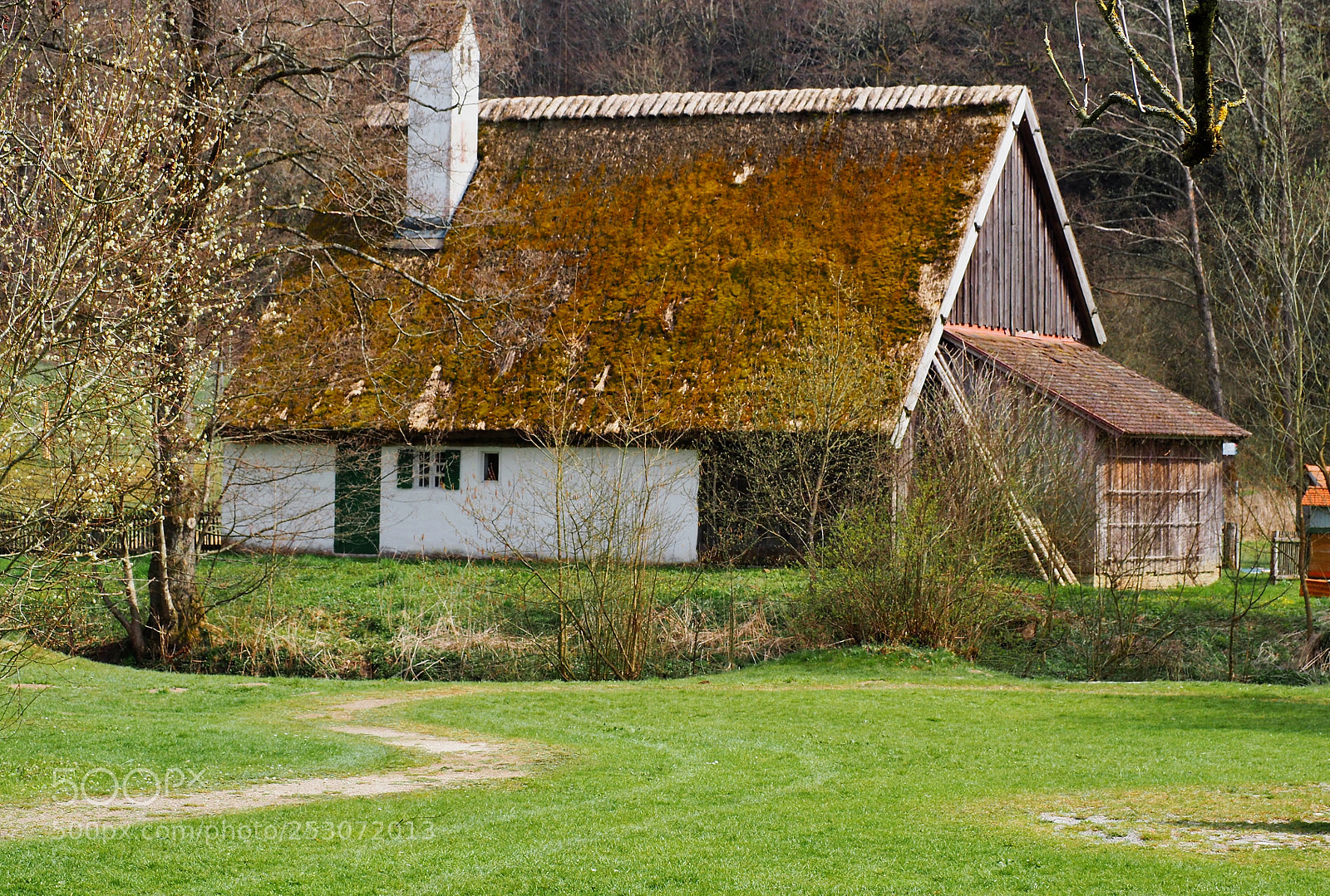 Olympus OM-D E-M5 II sample photo. Thatched roof farmhouse photography