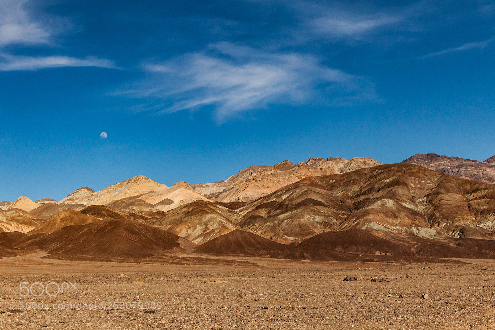 Canon EOS 5D Mark II sample photo. Death valley moonrise photography