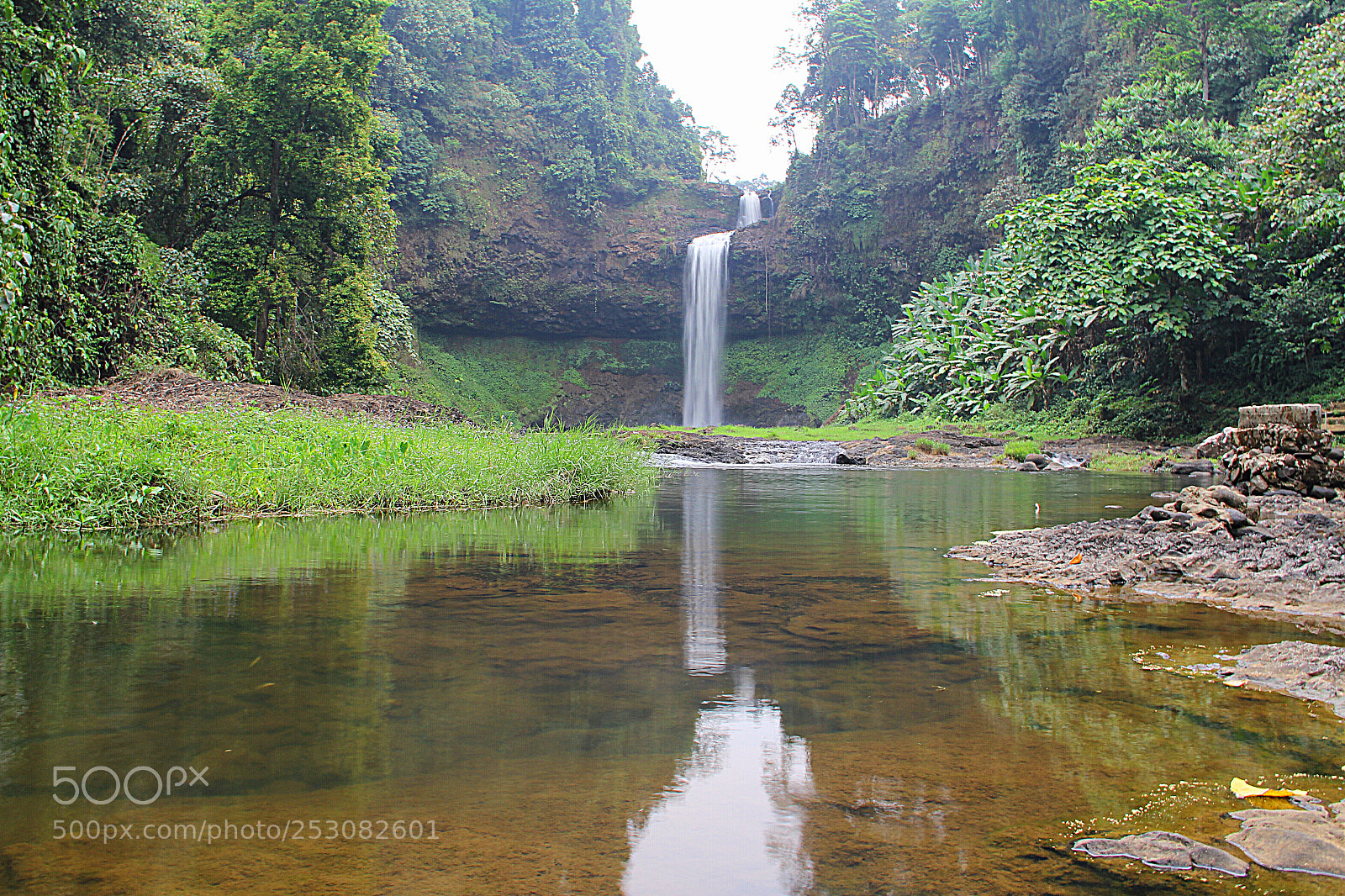 Canon EF-S 18-135mm F3.5-5.6 IS sample photo. Waterfall reflection photography