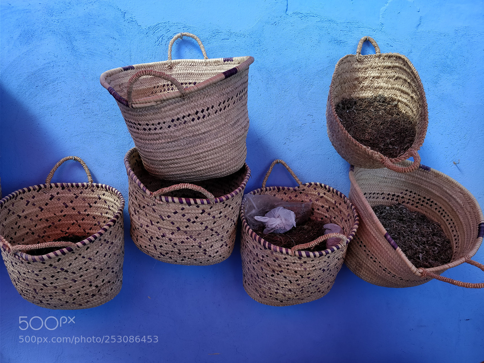 OnePlus 5 sample photo. Bags on blue photography
