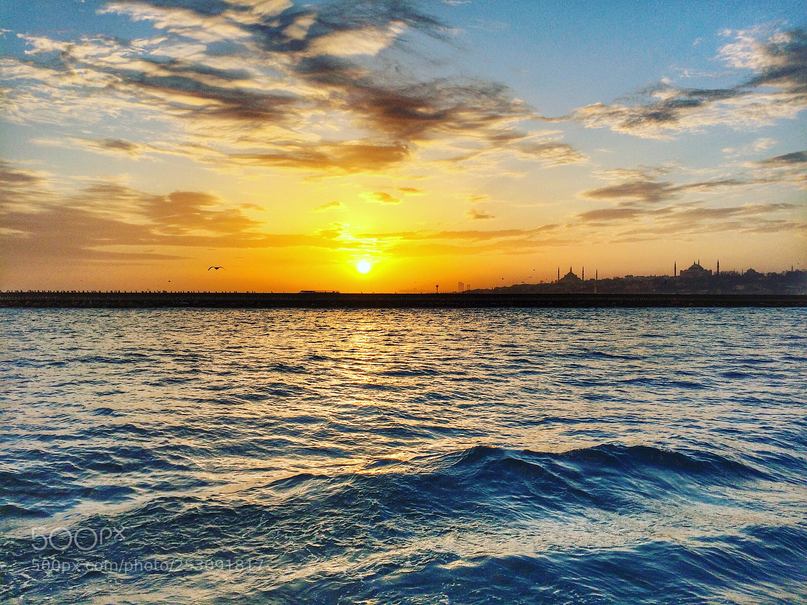 Apple iPhone 5s sample photo. Bosphorus and sun photography