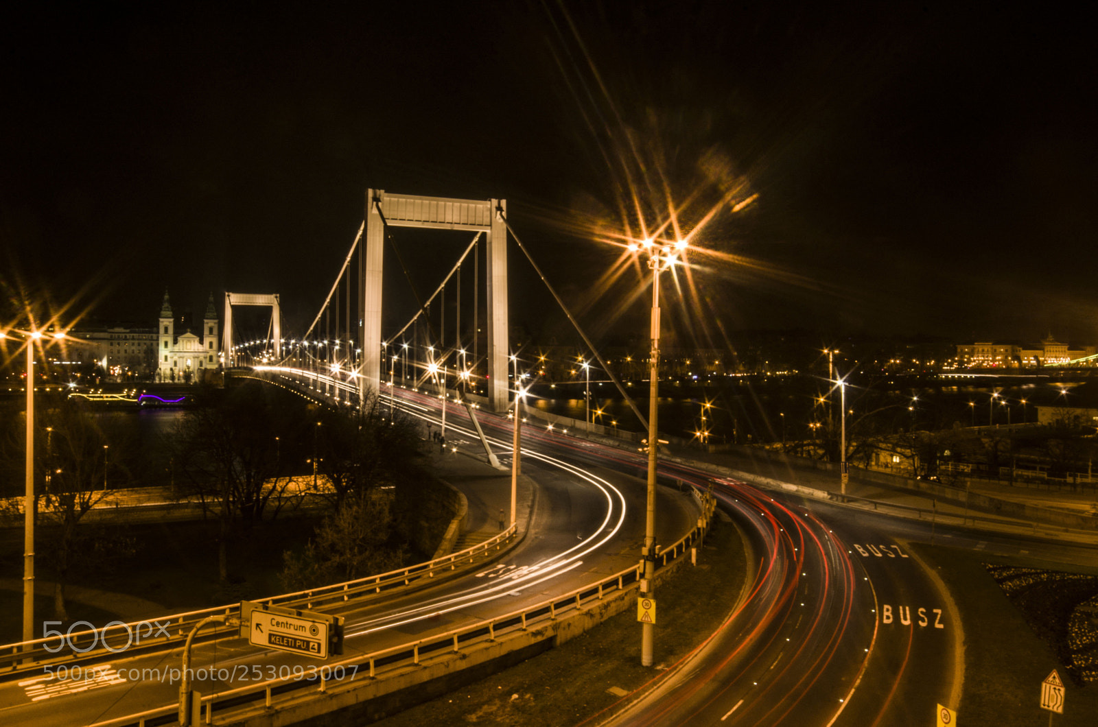 Pentax K-5 sample photo. Night bridge photography