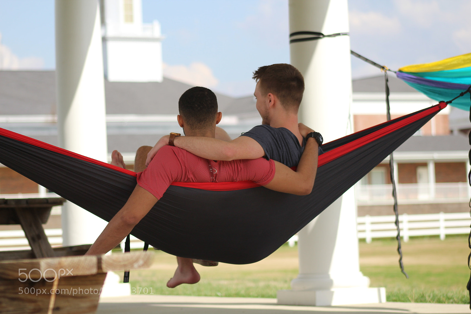 Canon EF 75-300mm f/4-5.6 sample photo. Friends who hammock together photography