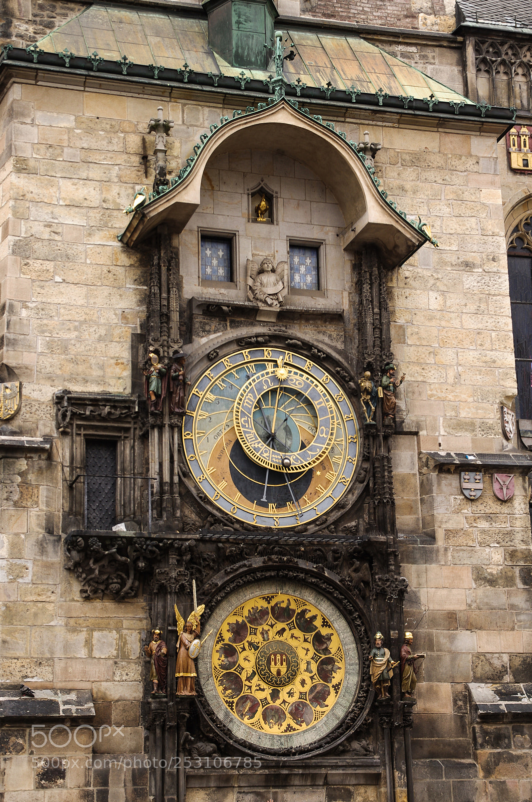 Pentax K-x sample photo. Clock in prague photography
