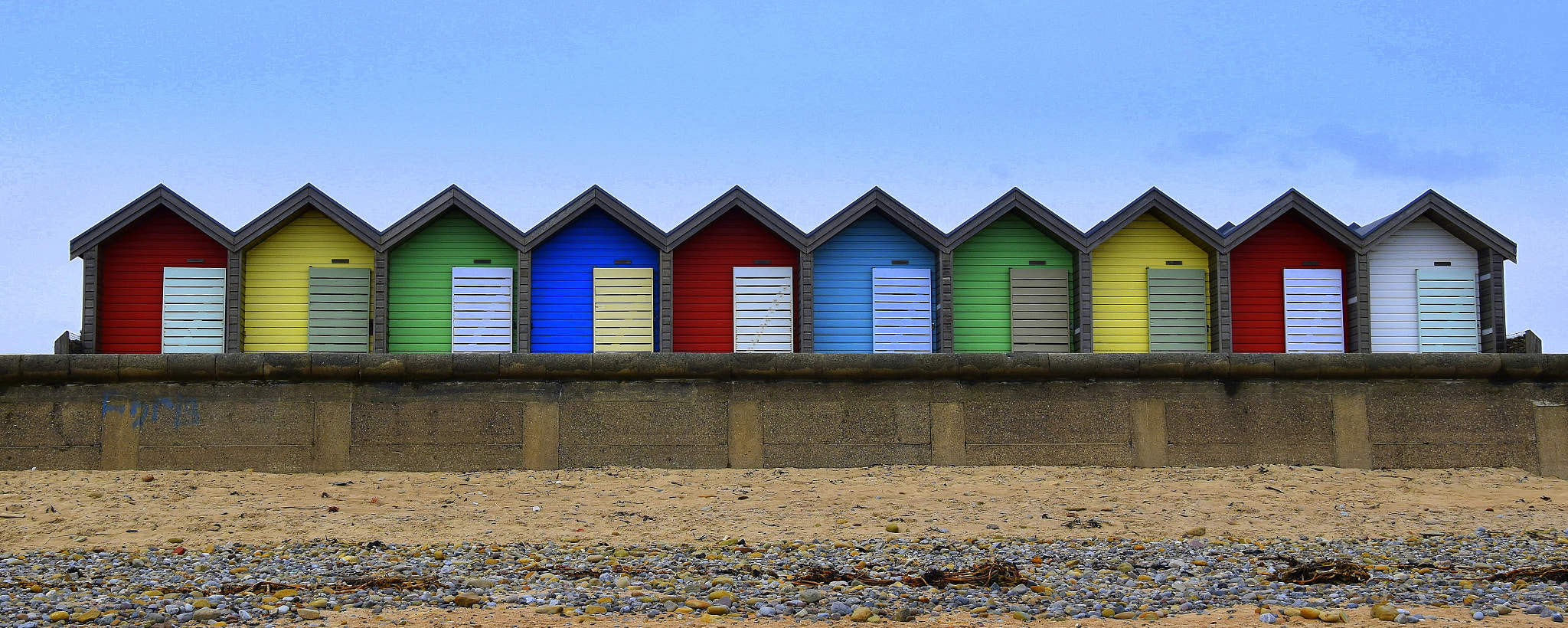 Nikon D5500 sample photo. British beach huts photography