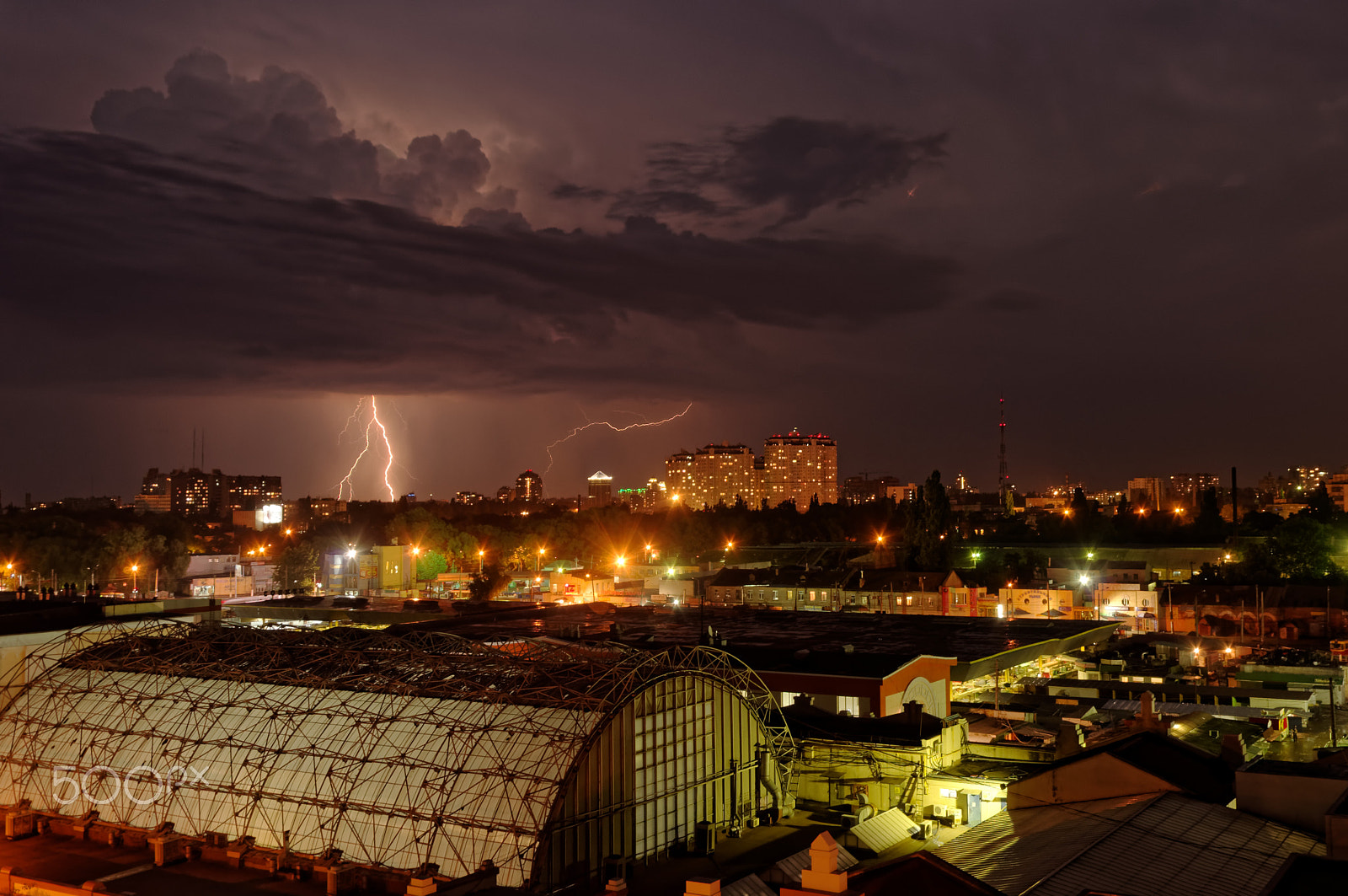 Pentax K-x sample photo. Lightnings in odessa, ukraine photography